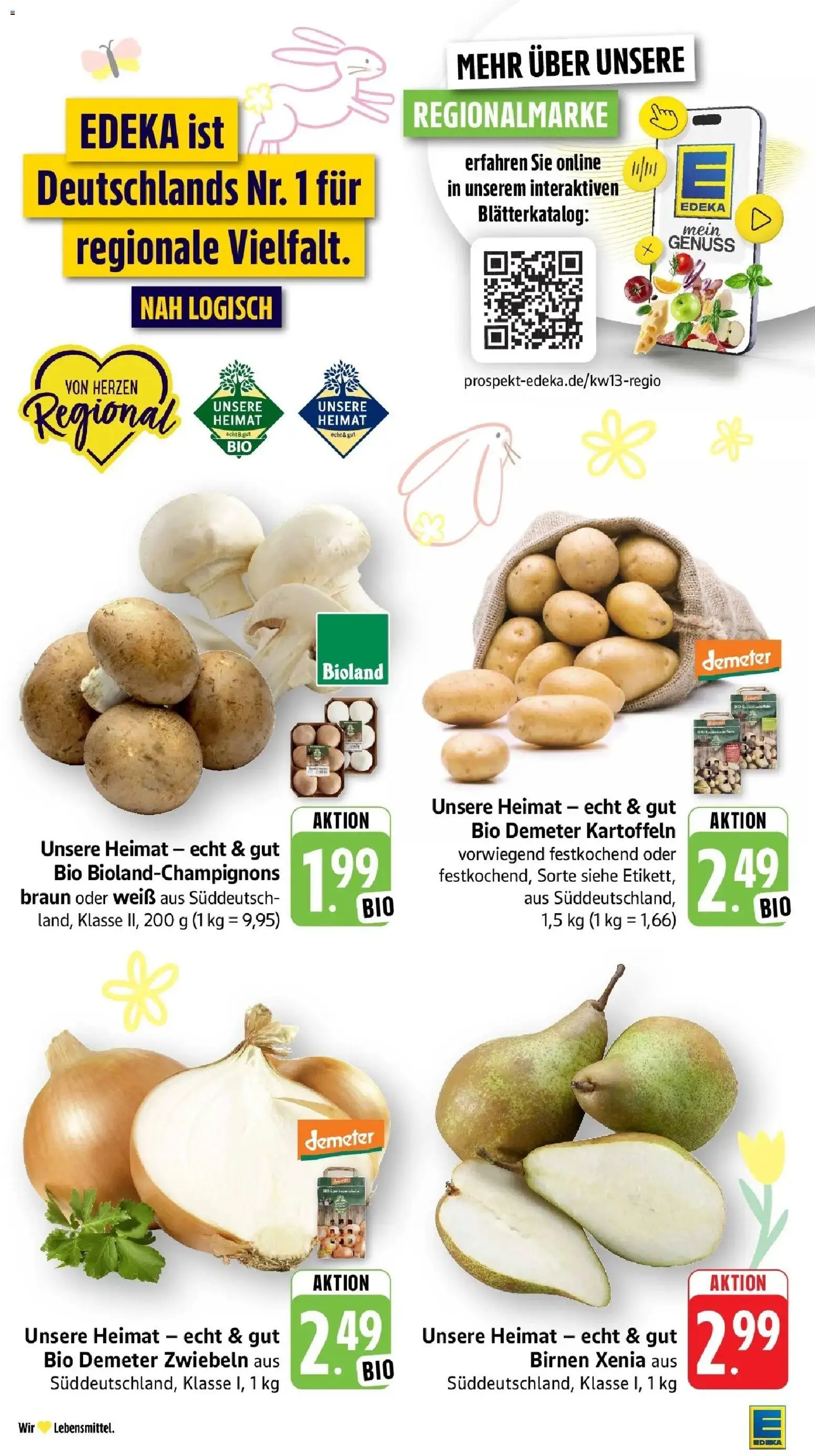 Edeka prospekt Schriesheim	 – gültig ab 23.03.2026 | Seite: 4 | Produkte: Kartoffeln, Zwiebeln