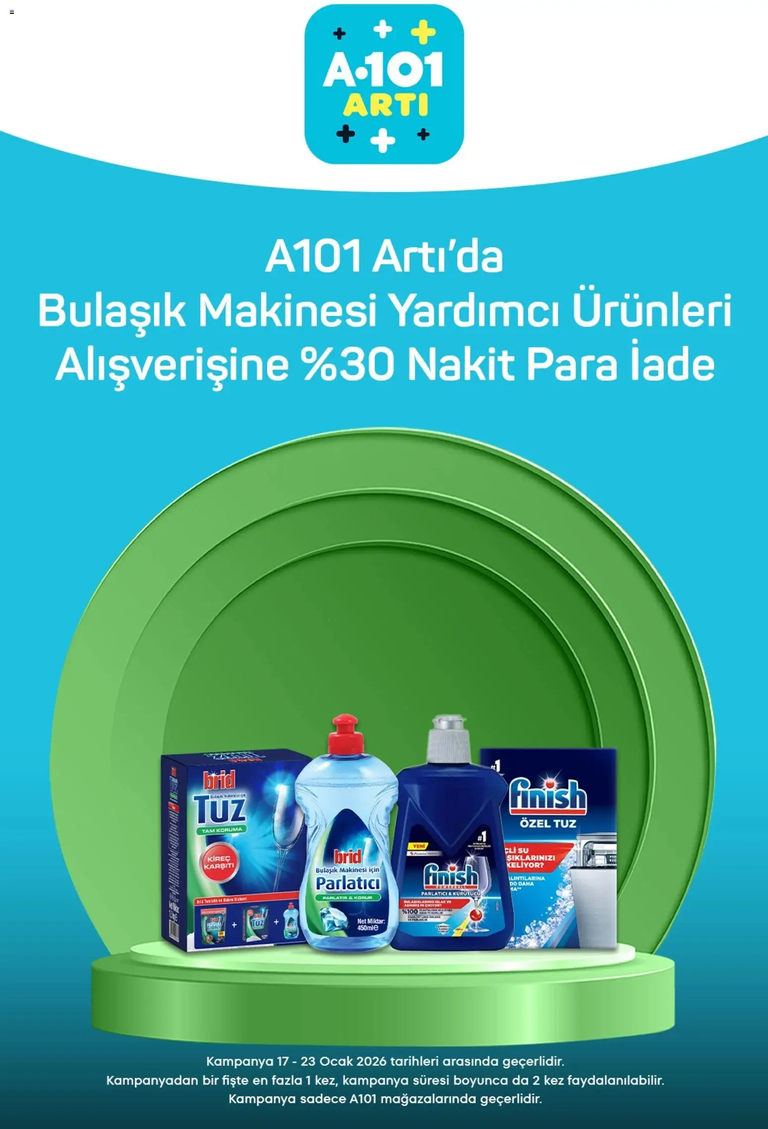 A101 Arti - 17.01.2026 tarihinden itibaren geçerlidir | Sayfa: 8 | Ürünler: Parlatıcı, Su, Ocak, Bulaşık makinesi