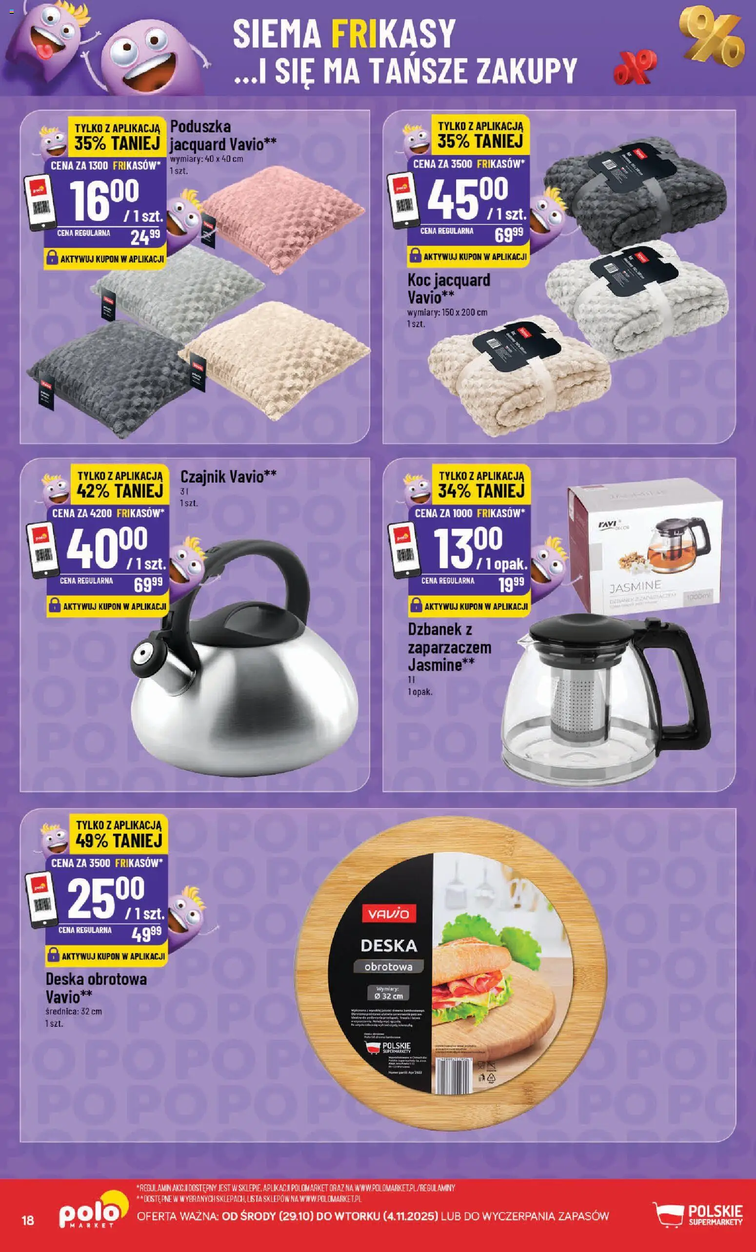 POLOmarket Gazetka - Frikasowe Hity od 29.10.2025 | Strona: 18 | Produkty: Dzbanek, PC, Czajnik, Poduszka