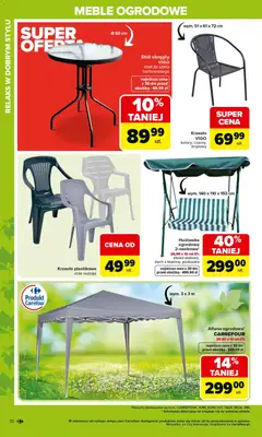 Pogląd oferty "Carrefour gazetka - Gdzie Kwitnie Życie" - ważna od 07.04.2026 | Strona: 10 | Produkty: Poduszka, Stół, Krzesło, Meble ogrodowe
