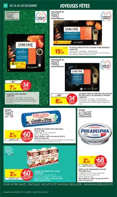 Intermarché - Prévisualisation de BEURRE DE CONDÉ SUR VIRE DOUX, à 82% Mat. Gr sur produit fini 250 g - 11,56 € le kg valide à partir de 16.12.2025 | Page: 26 | Produits: Saumon fumé, Lait, Huile, Philadelphia