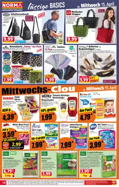 Norma Flugblatt ab 13.04.2026 gültig | Seite: 14 | Produkte: WC Stein, Ketchup, Socken, Mayonnaise