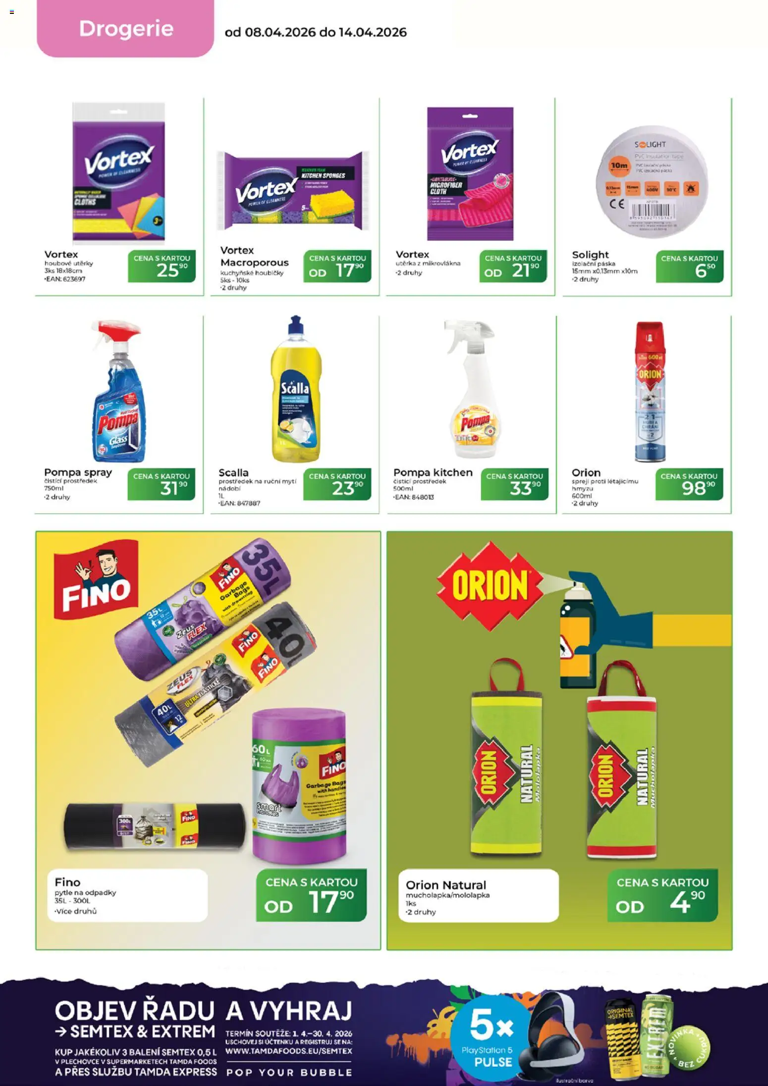 Tamda Foods leták od 08.04.2026 | Strana: 52 | Produkty: Čistící prostředek, Nádobí, Utěrky, Pytle na odpadky