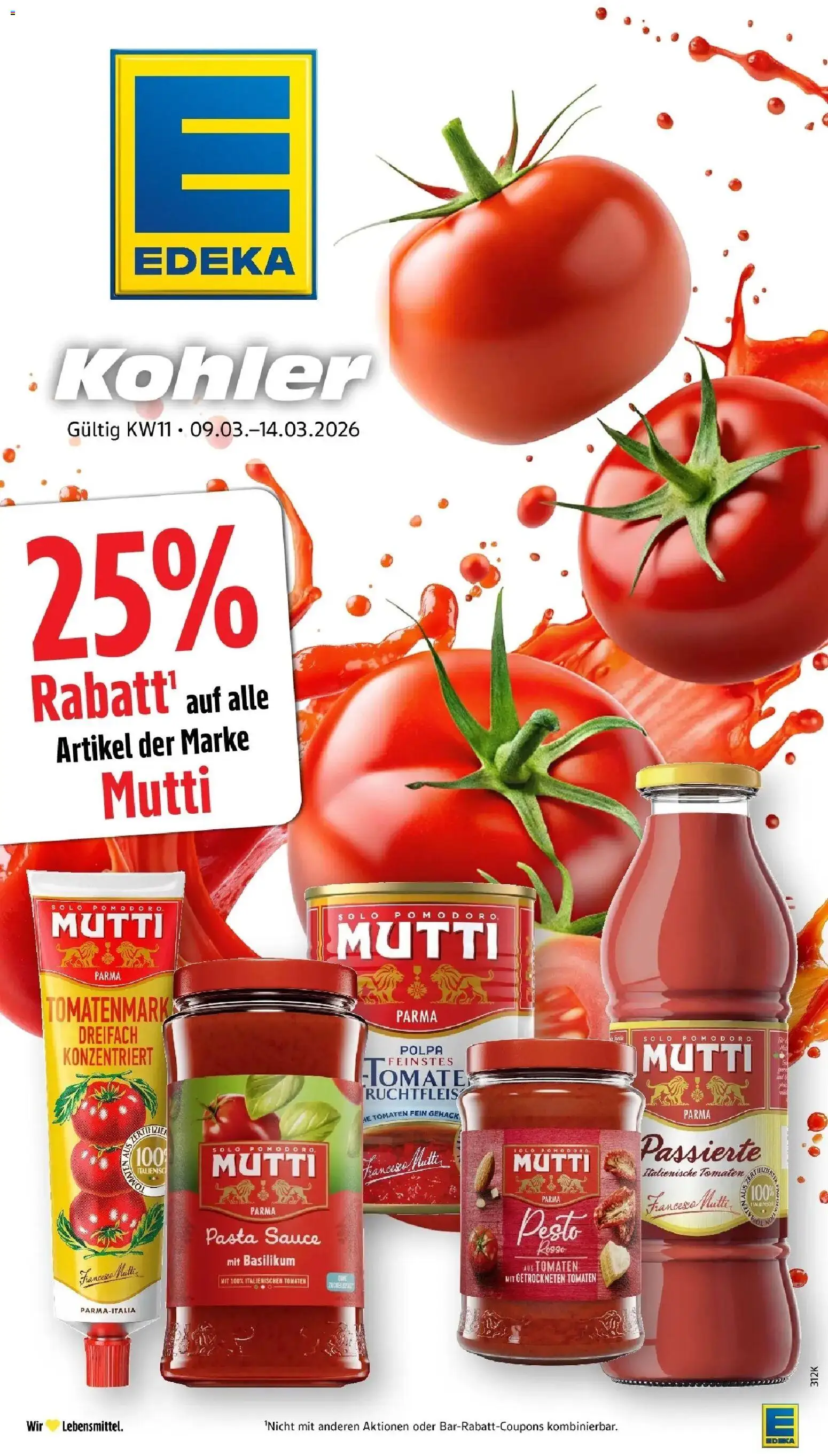 Edeka prospekt Ettenheim	 – gültig ab 09.03.2026 | Seite: 1 | Produkte: Tomaten, Pasta
