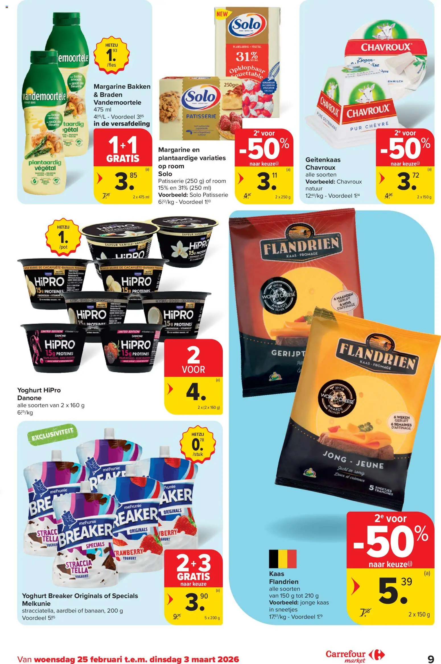 {H1} | Pagina: 9 | Producten: Room, Jonge kaas, Boter, Yoghurt