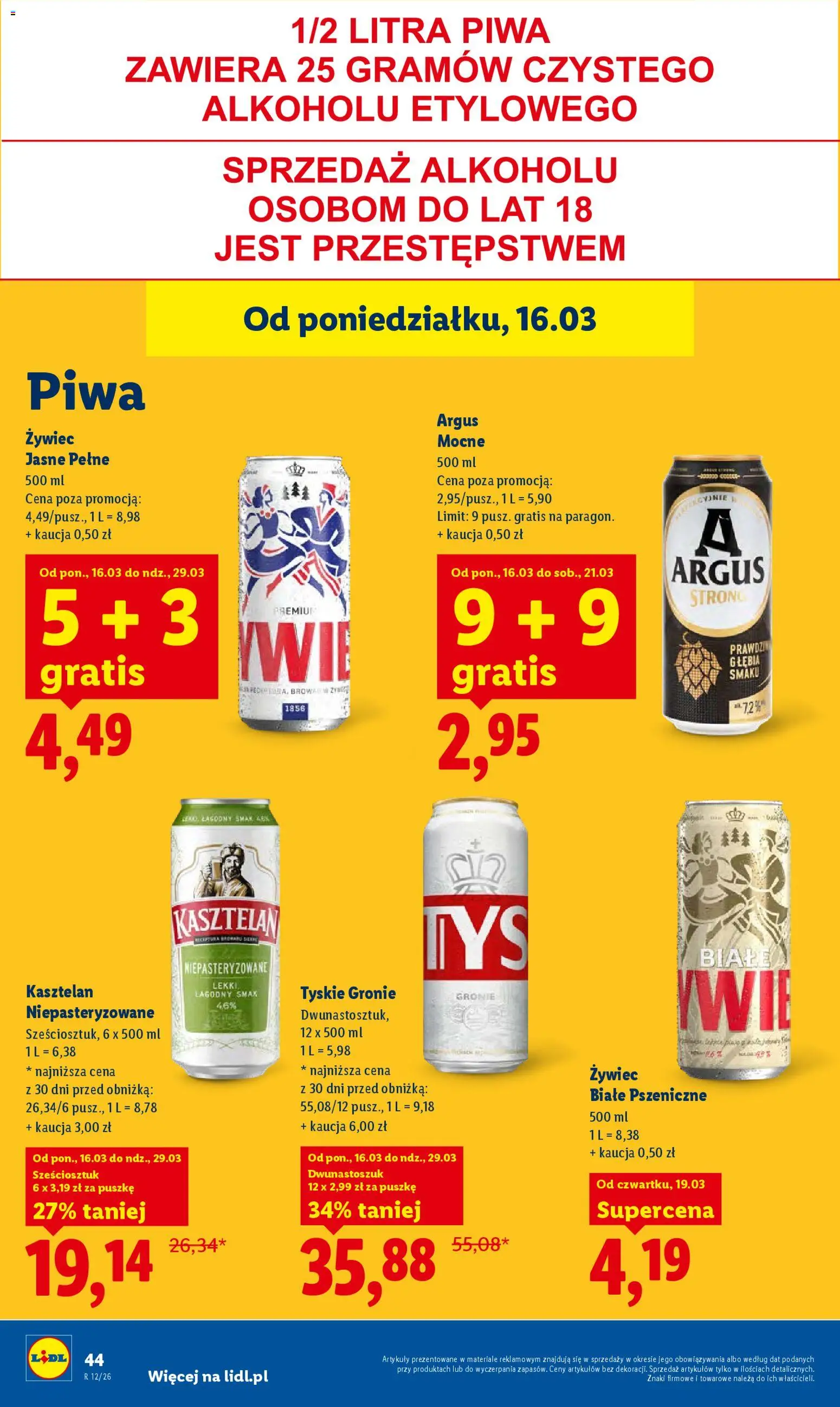 Lidl Polsko leták od 19.03.2026 | Strana: 44 | Produkty: Argus Strong, Argus