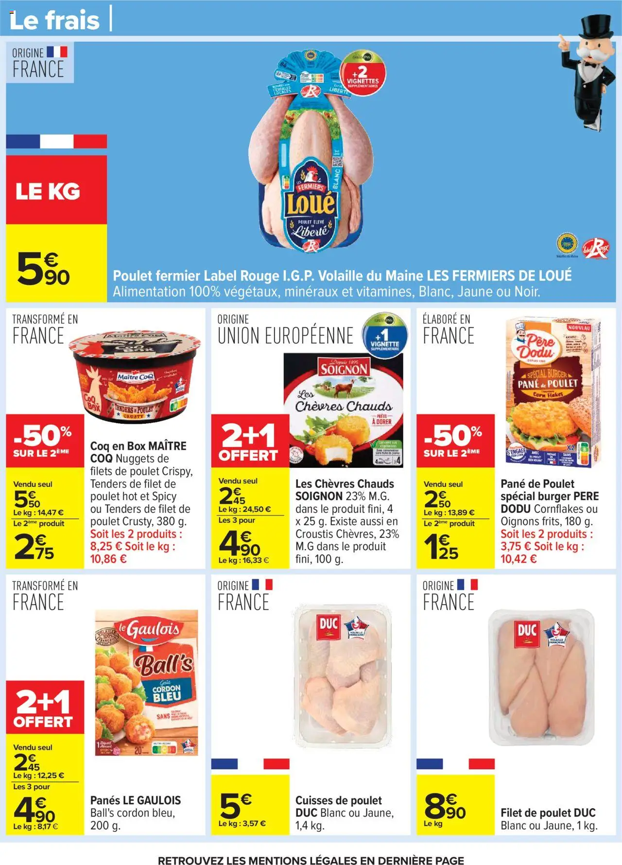  | Page: 49 | Produits: Cuisses de poulet, Volaille, Oignons, Cordon bleu