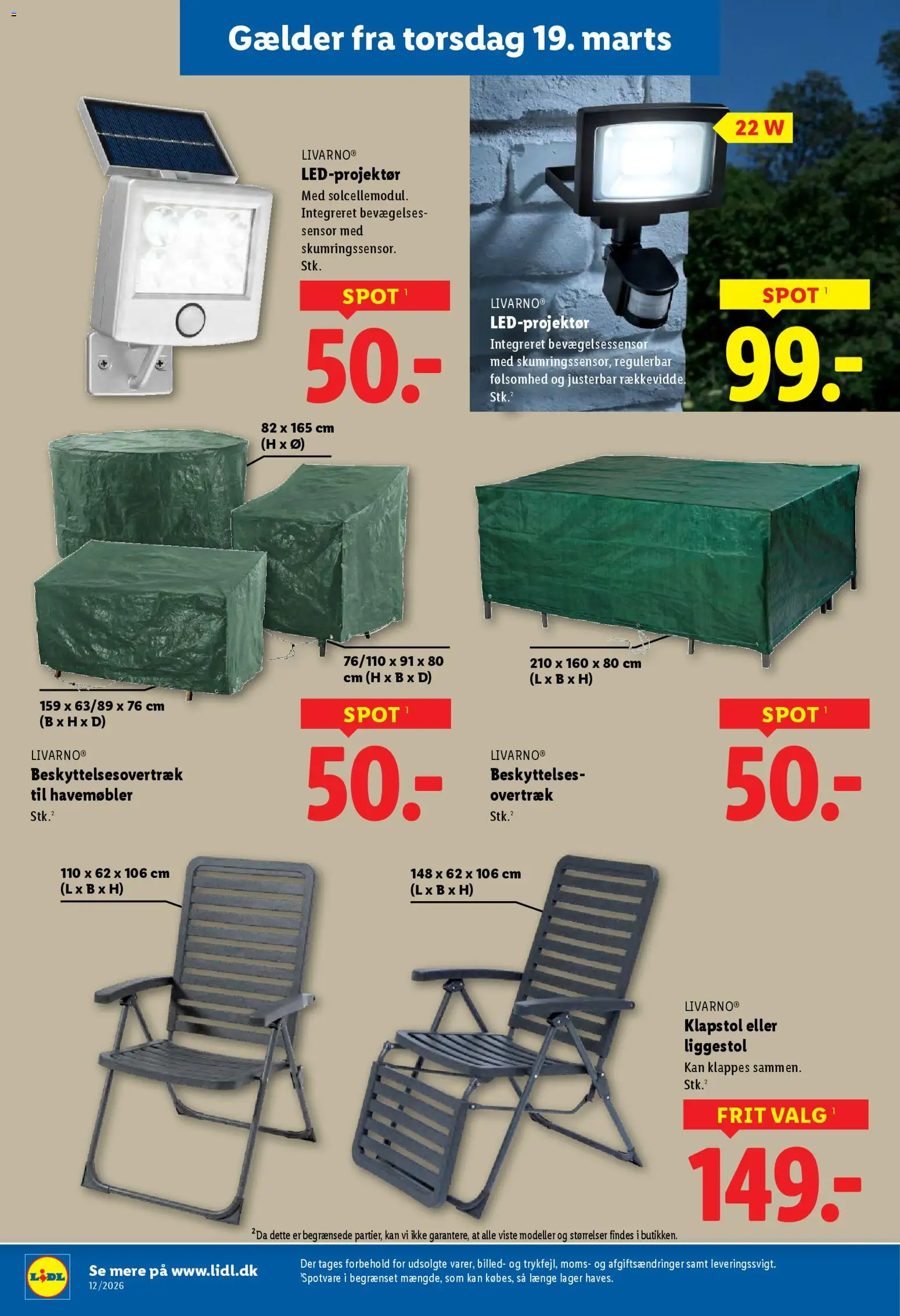 Lidl - Weekend avis tilbudsavis – gyldig fra 19.03.2026 | Side: 12 | Produkter: Havemøbler, Søm