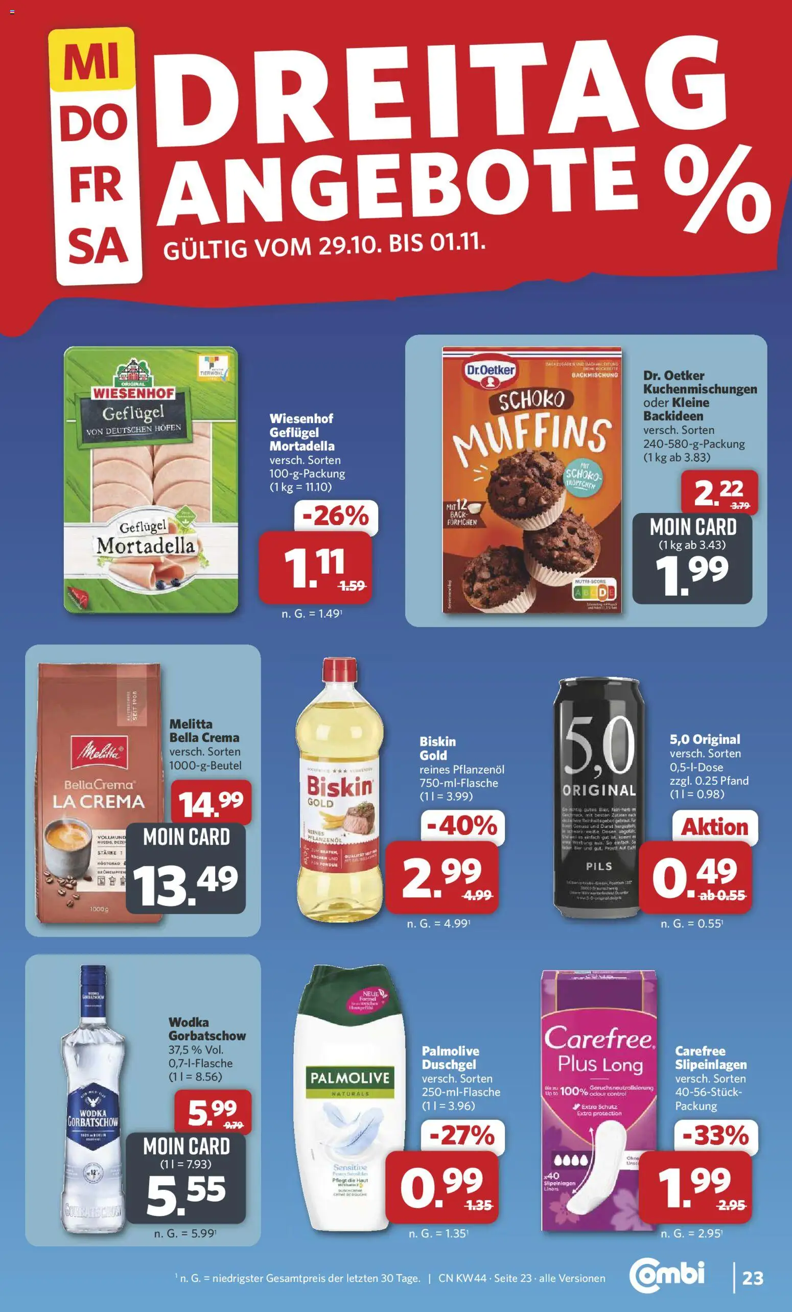 Combi Prospekt 	 – gültig ab 27.10.2025 | Seite: 25 | Produkte: Melitta, Wodka gorbatschow, Fondue, Wodka