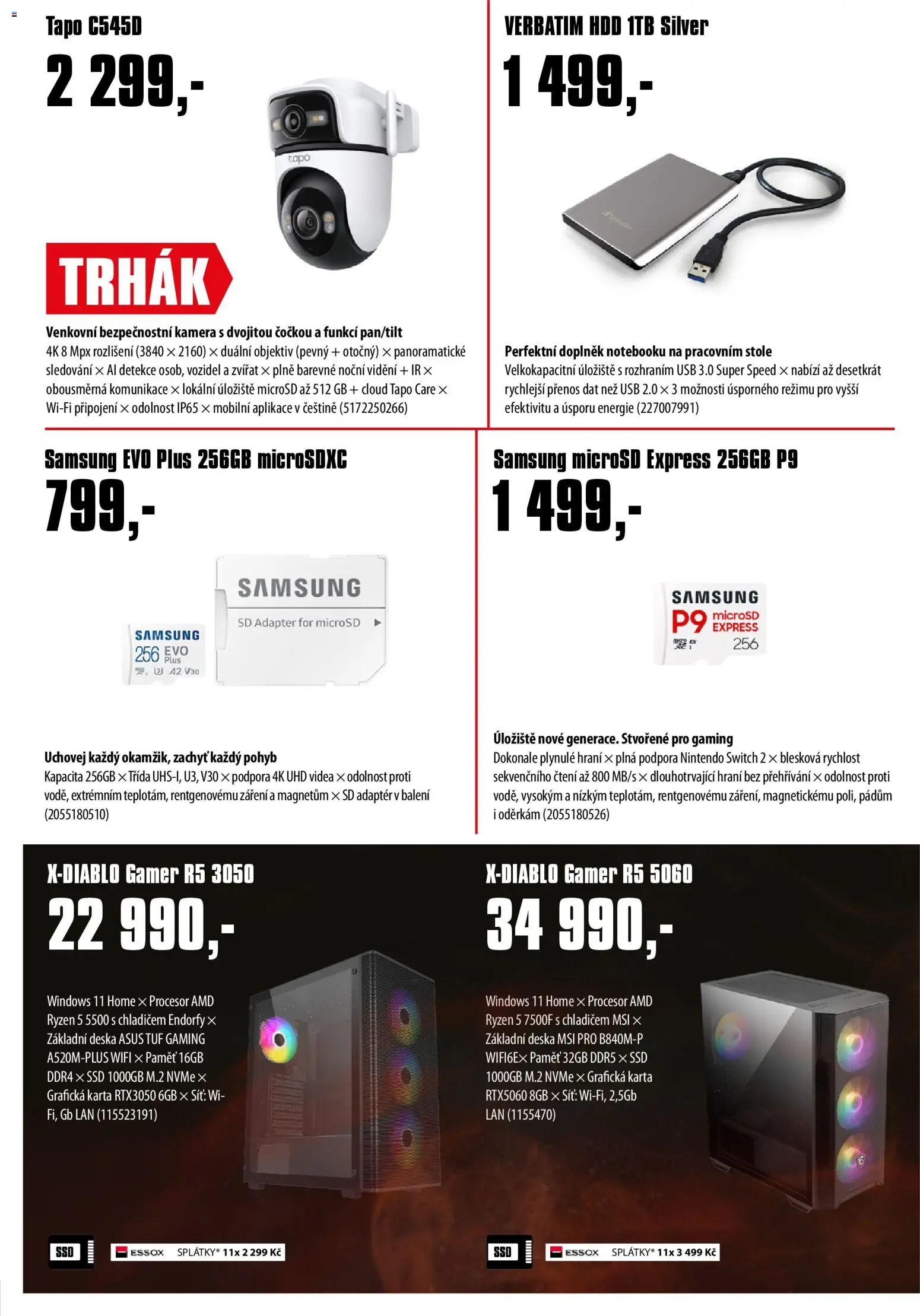 Comfor leták od 02.01.2026 | Strana: 7 | Produkty: Síť, Kamera, Adaptér, USB