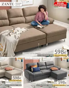 Anteprima del volantino Mondo Convenienza Pocket Gennaio catalogo valido a partire dal 04.01.2026 | Pagina: 55 | Prodotti: Divano letto, Letto, Divano