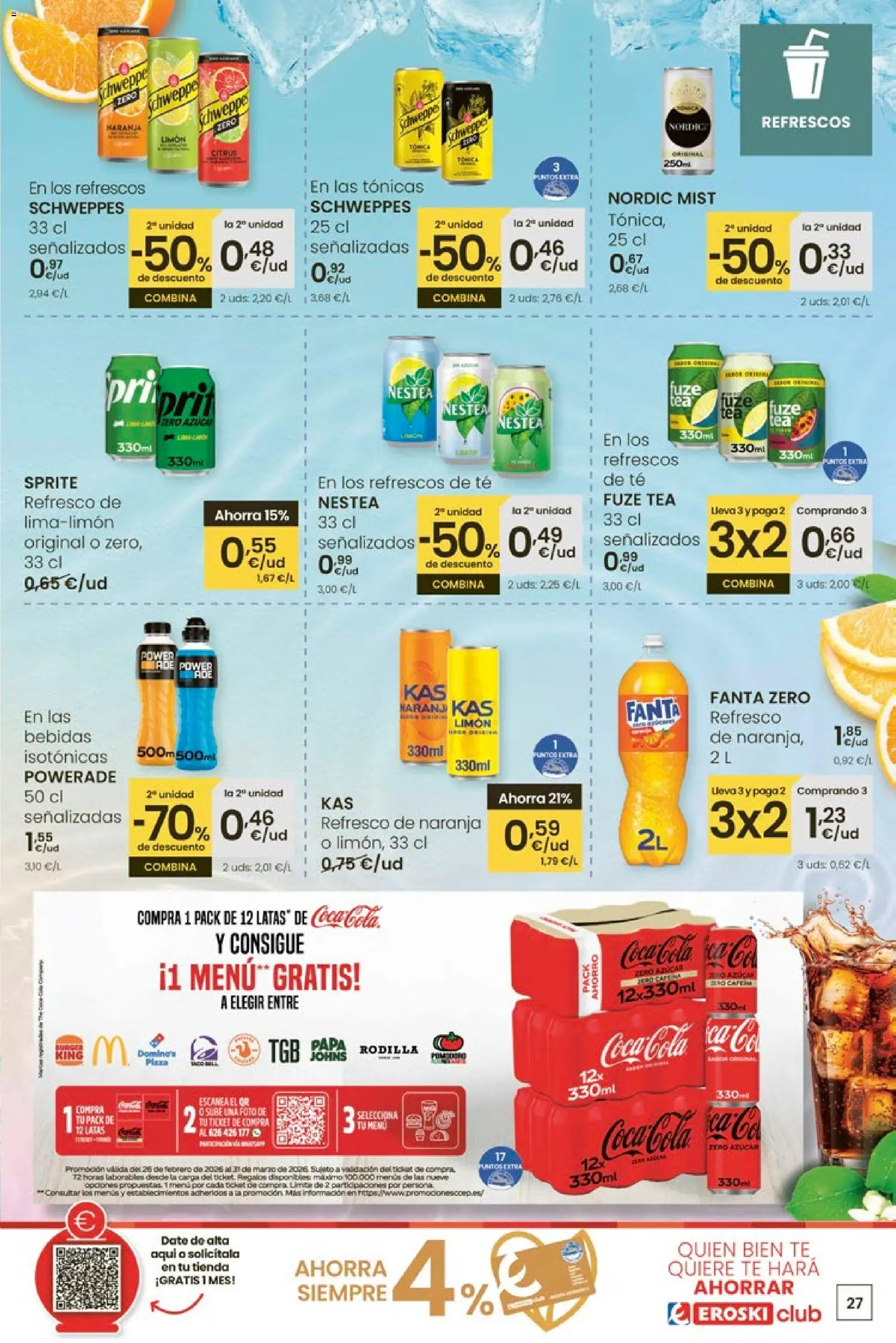 Eroski - Oferta │ válido desde el 12.03.2026 | Página: 27 | Productos: Té, Πρίζες