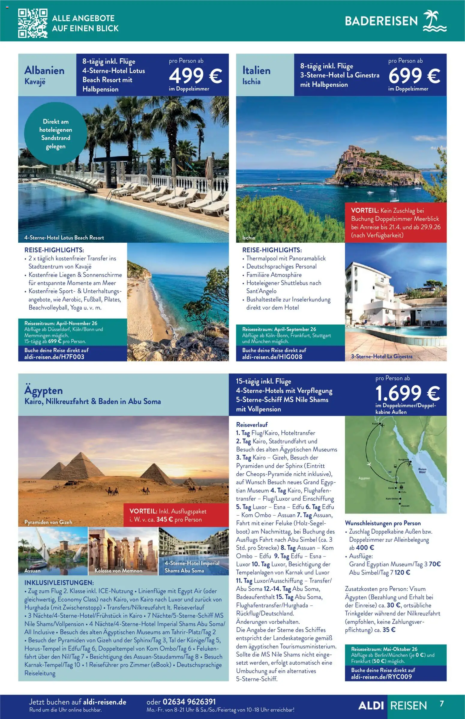 Aldi Reisen  Reisemagazin – gültig ab 01.03.2026 | Seite: 7 | Produkte: Uhr