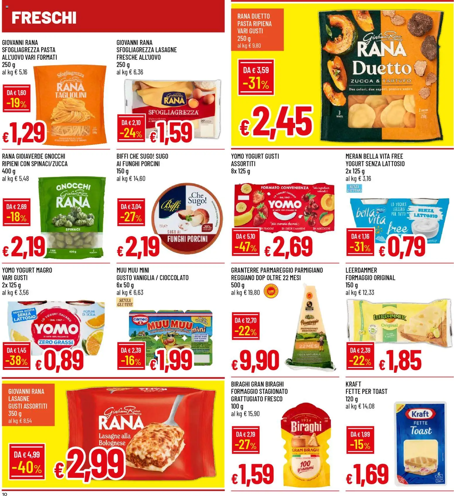 Volantino Galassia del 30.10.2025 | Pagina: 10 | Prodotti: Latte, Albicocche, Parmigiano reggiano, Sugo