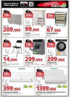 Anteprima del volantino Brico io Natale Settingiano catalogo valido a partire dal 06.12.2025 | Pagina: 3 | Prodotti: Mobile, Climatizzatore, Lavatrice, Asciugatrice