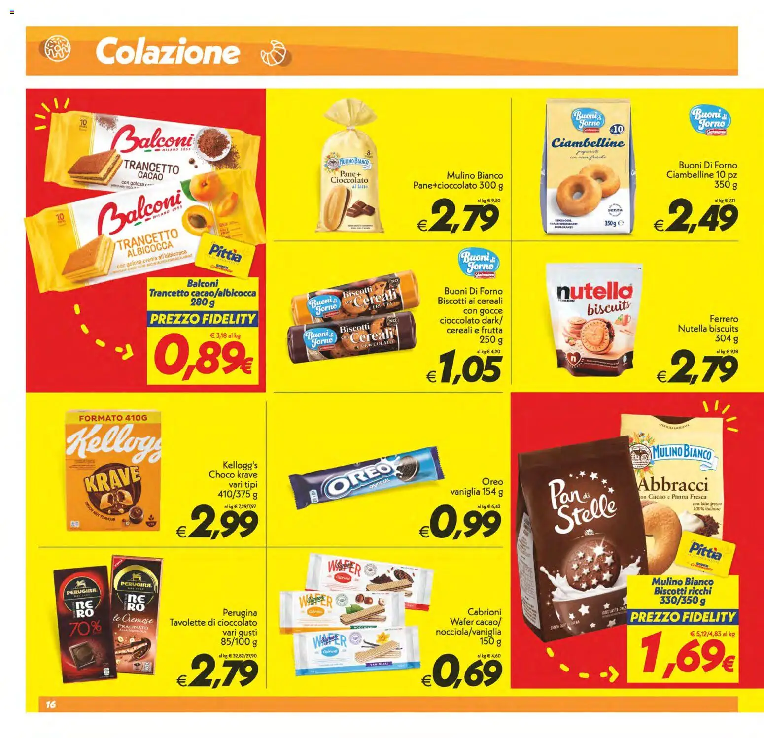 Volantino SuperConveniente del 06.03.2026 | Pagina: 16 | Prodotti: Pane, Biscotti, Nutella, Forno
