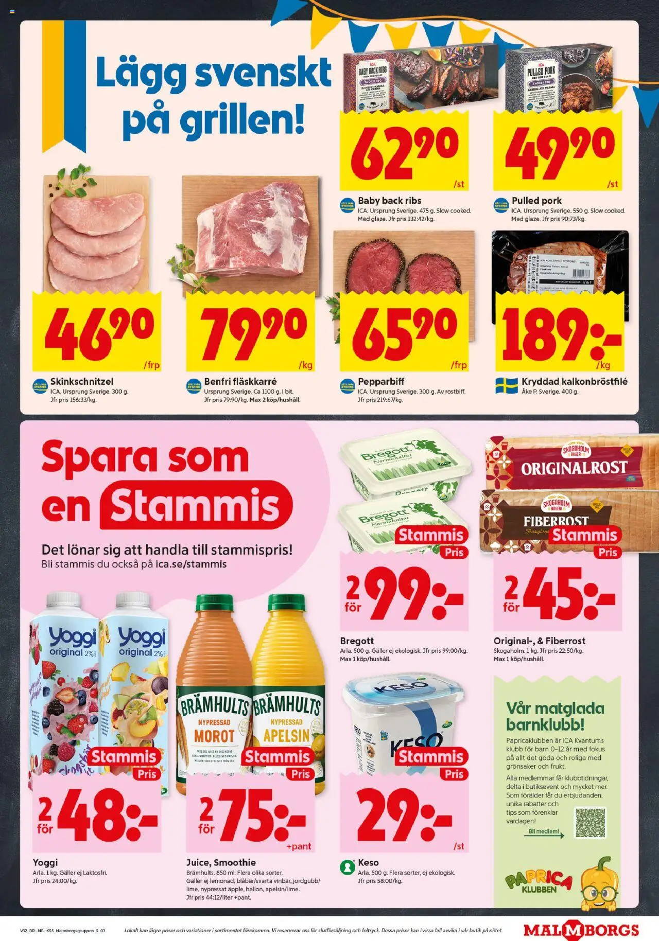 ICA Kvantum reklamblad aktuell från 04.08.2025 | Sida: 3 | Produkter: Bregott, Yoggi, Keso, Apelsin