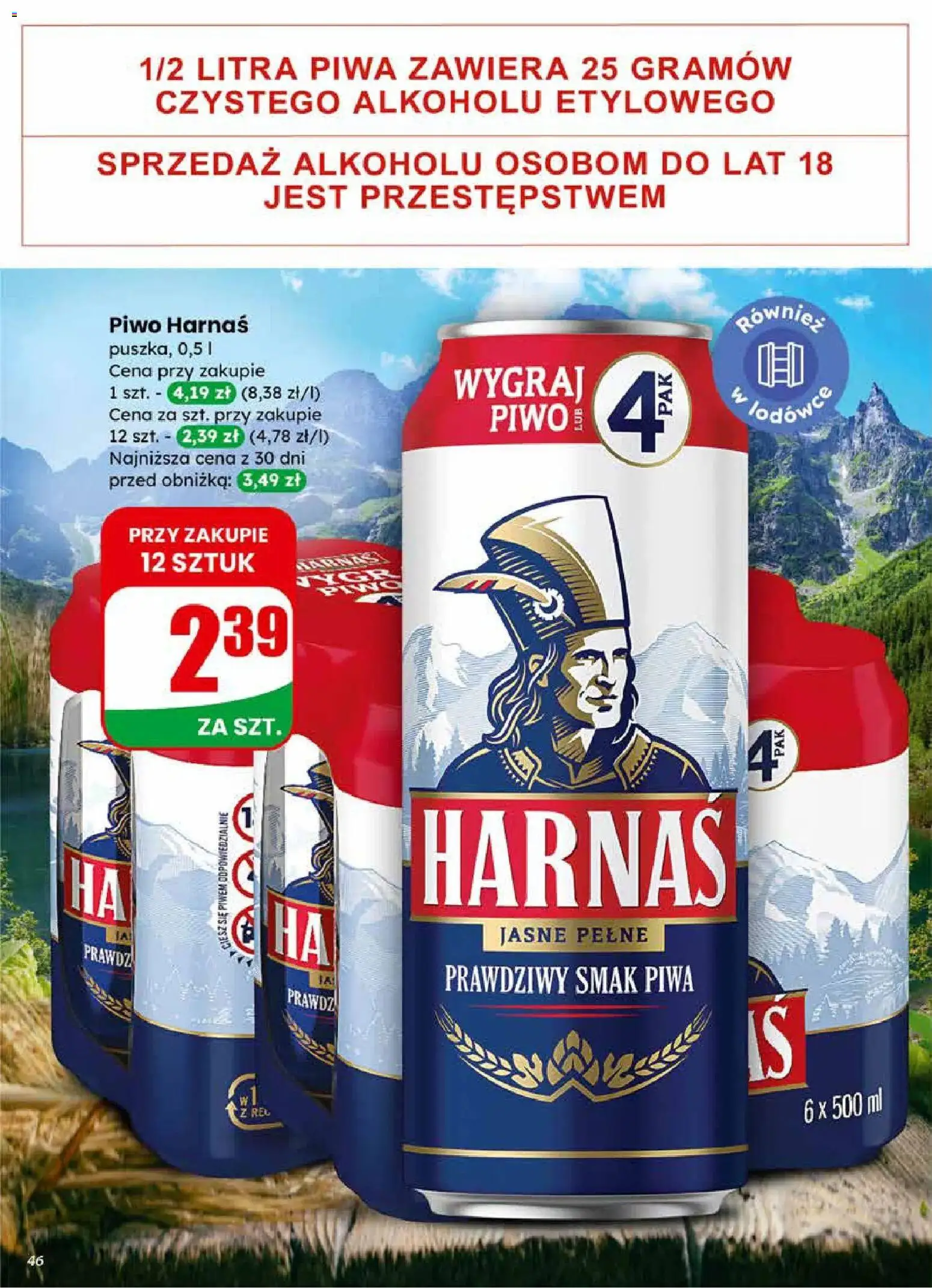Dino Gazetka od 25.02.2026 | Strona: 46 | Produkty: Harnaś, Piwo
