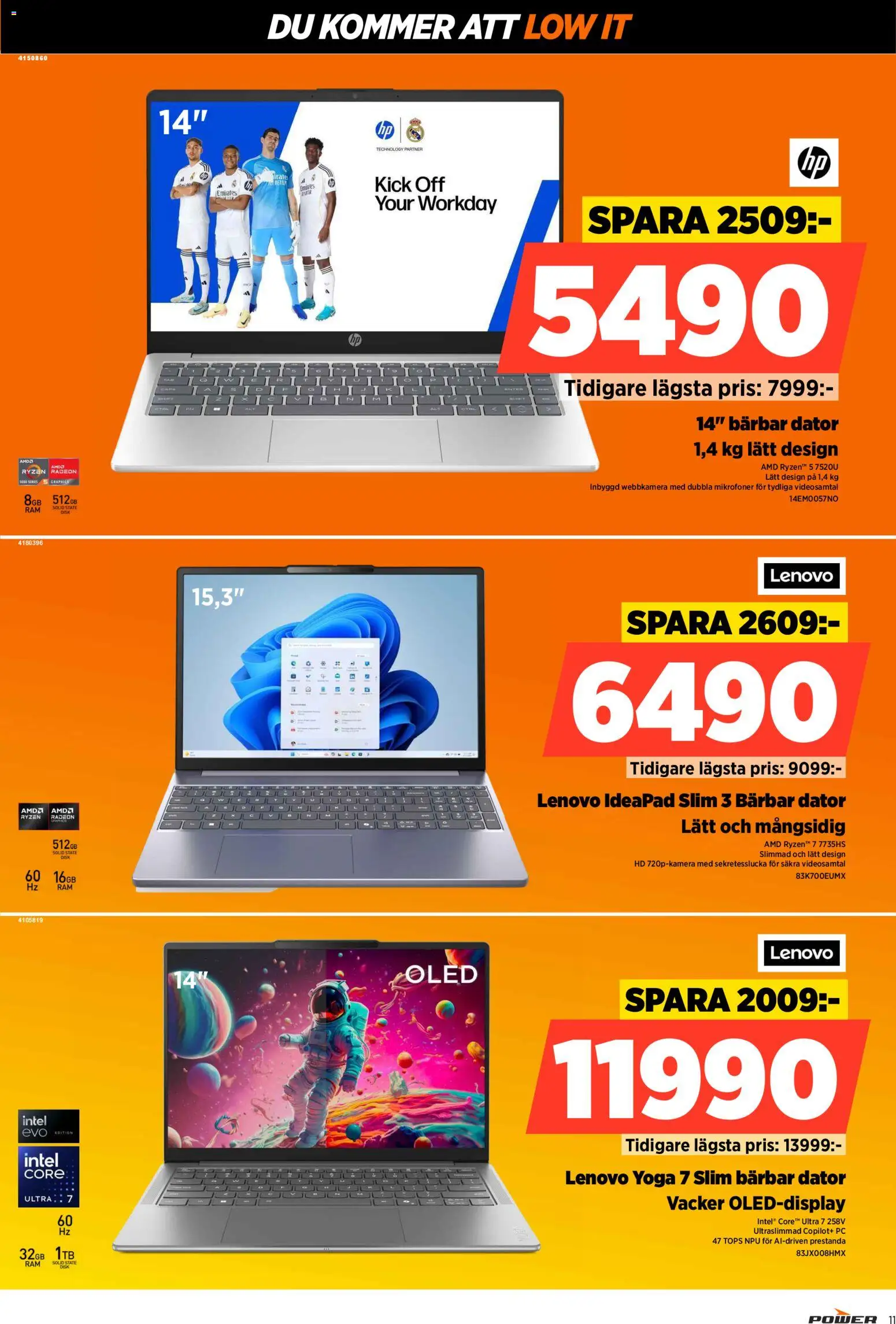 Power reklamblad aktuell från 23.09.2026 | Sida: 11 | Produkter: Tops, PC, Dator, Webbkamera