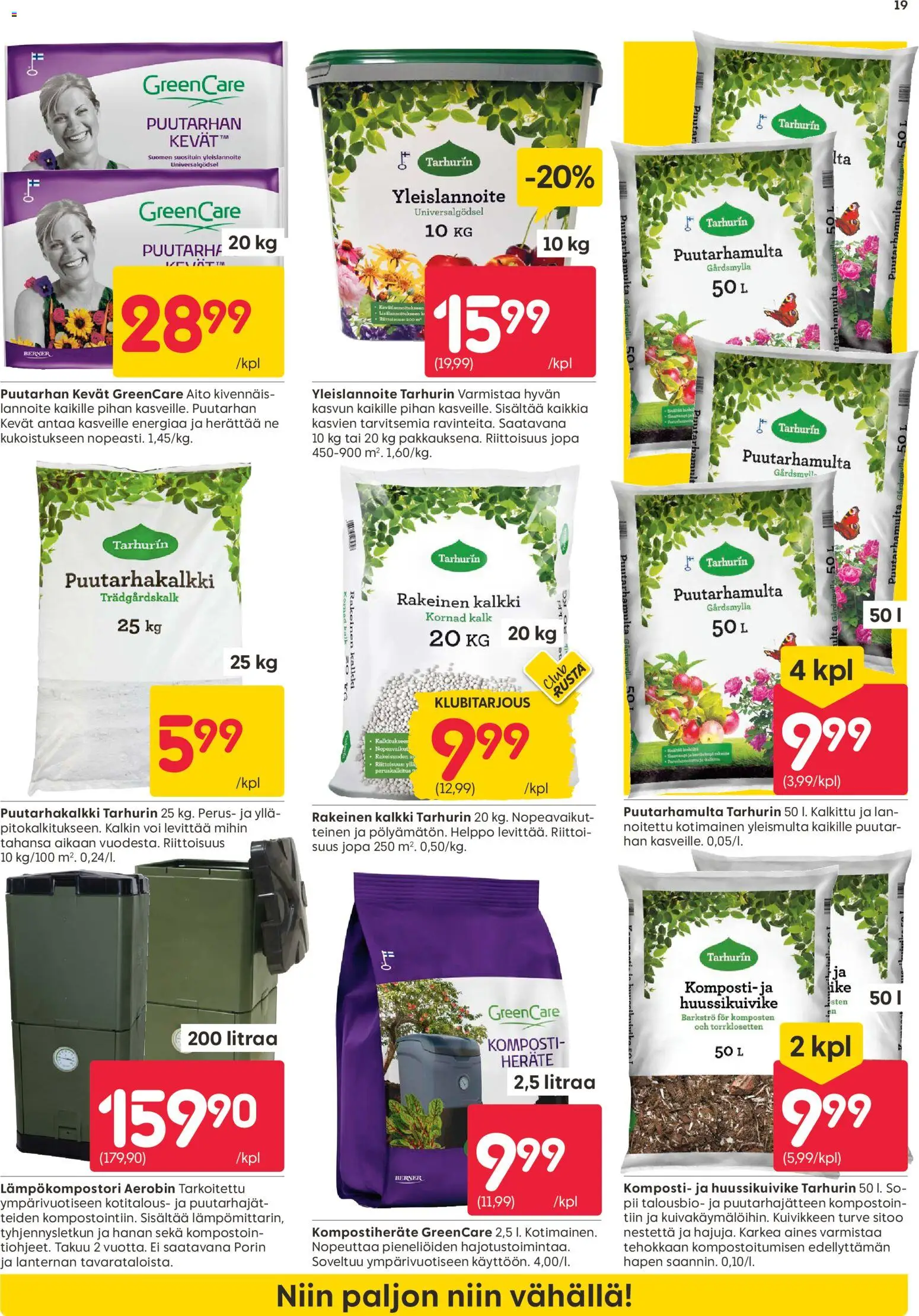 Rusta tarjoukset – voimassa 23.03.2026 alkaen | Sivu: 19 | Tuotteet: Komposti, Voi, Turve