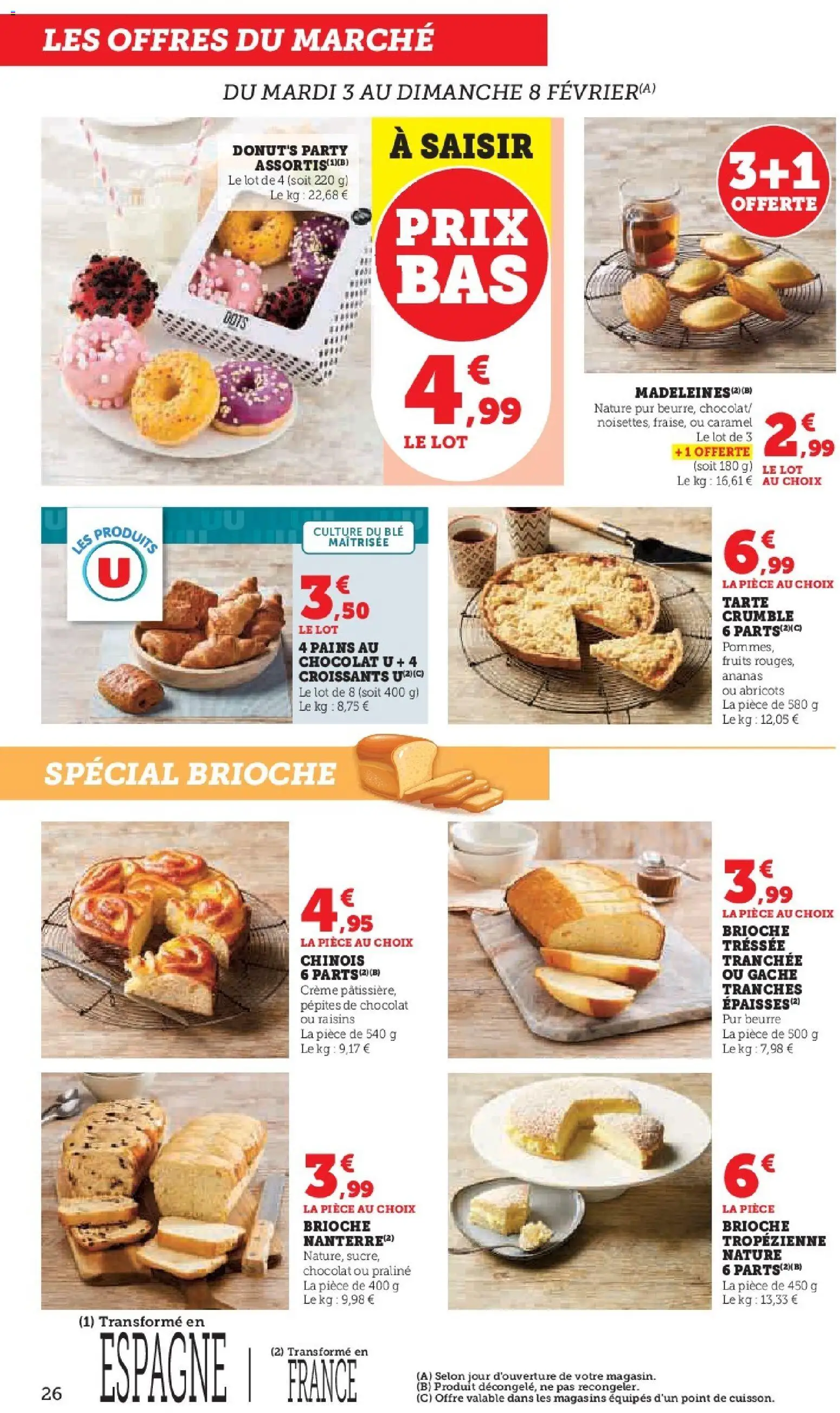 {H1} | Page: 26 | Produits: Pépites de chocolat, Abricots, Beurre, Ananas