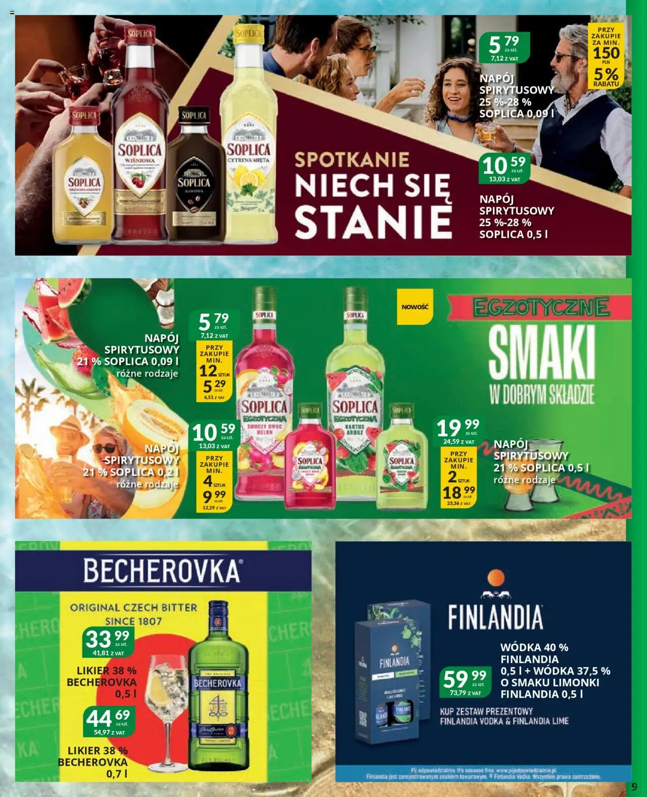 Eurocash Gazetka - Katalog Alkoholowy C&C od 01.08.2025 | Strona: 9 | Produkty: Cytryna, Arbuz, Melon, Becherovka