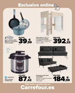 Vista previa Carrefour folleto válido desde el 09.01.2026 | Página: 78 | Productos: Sofá cama, Cama, Mesa, Armario