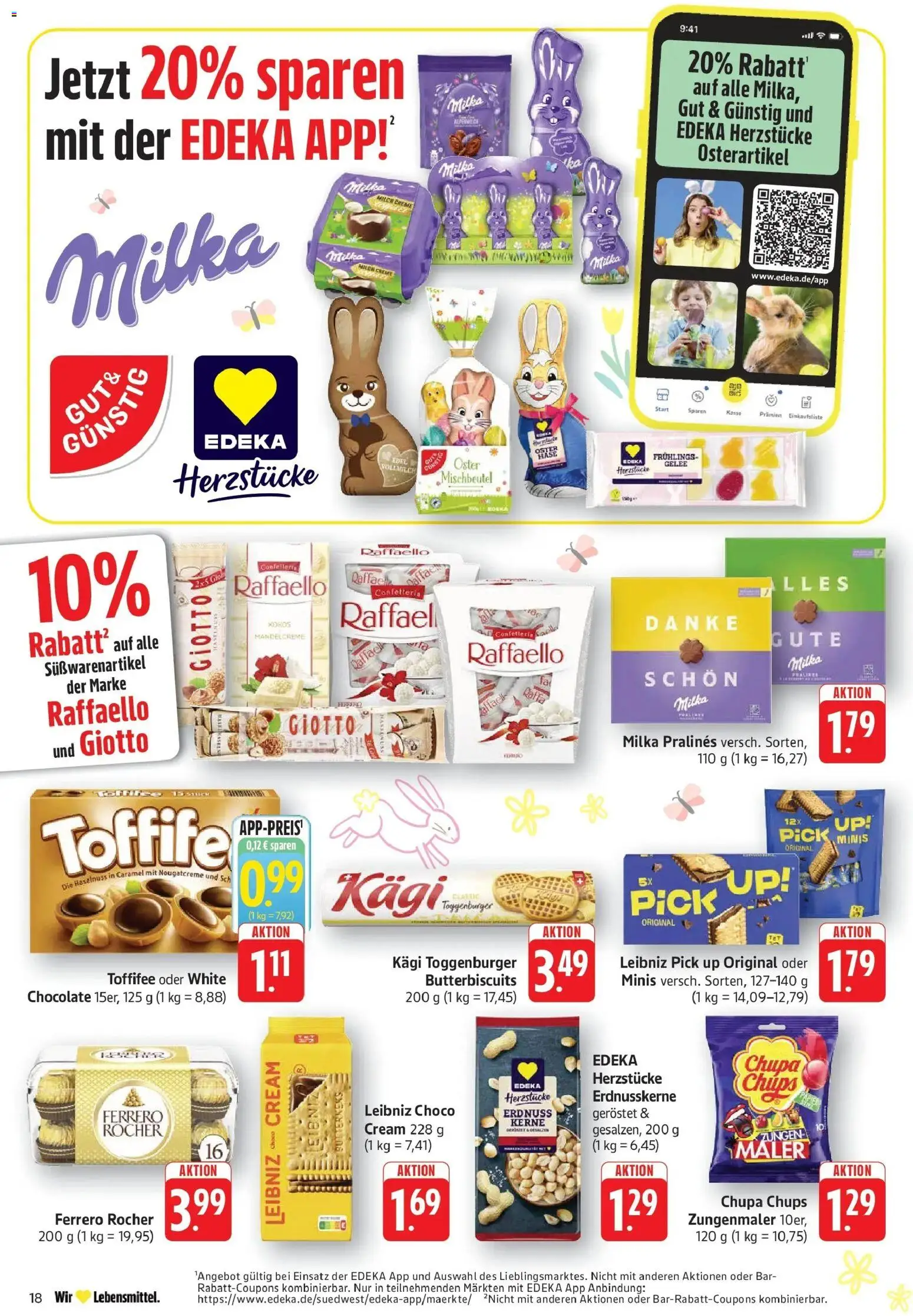 Angebote – gültig ab 30.03.2026 | Seite: 18 | Produkte: Raffaello, Milch, Creme, Toffifee
