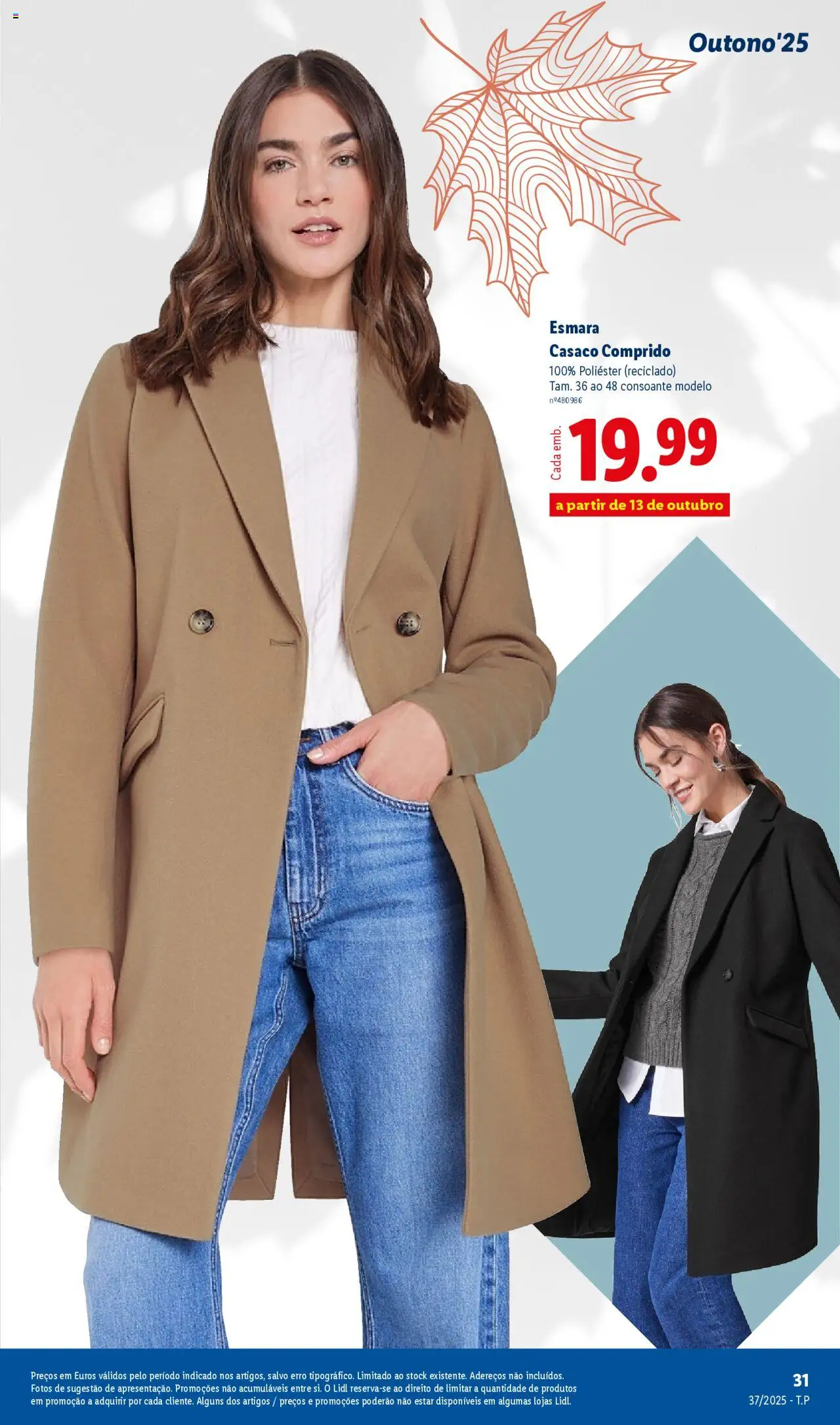 Lidl - Coleção Outono │ válido de 08.09.2025 | Página: 31 | Produtos: Casaco