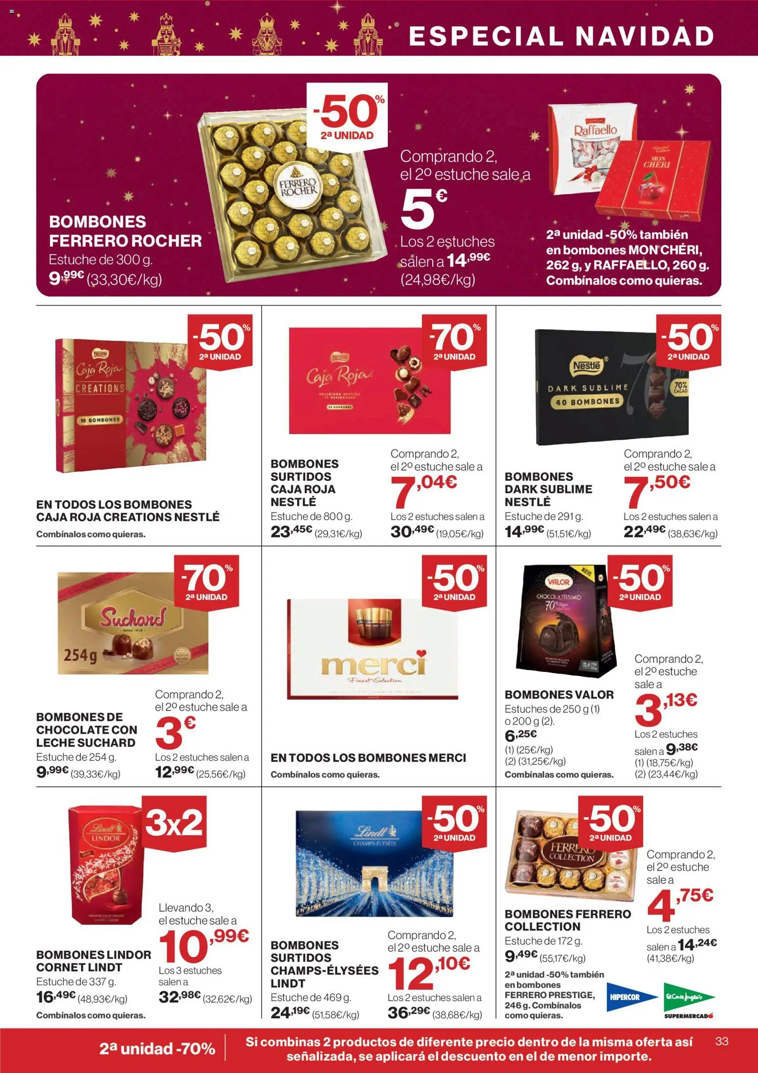 El Corte Inglés ofertas │ válido desde el 04.12.2025 | Página: 33 | Productos: Leche, Chocolate, Κεραία, Caja