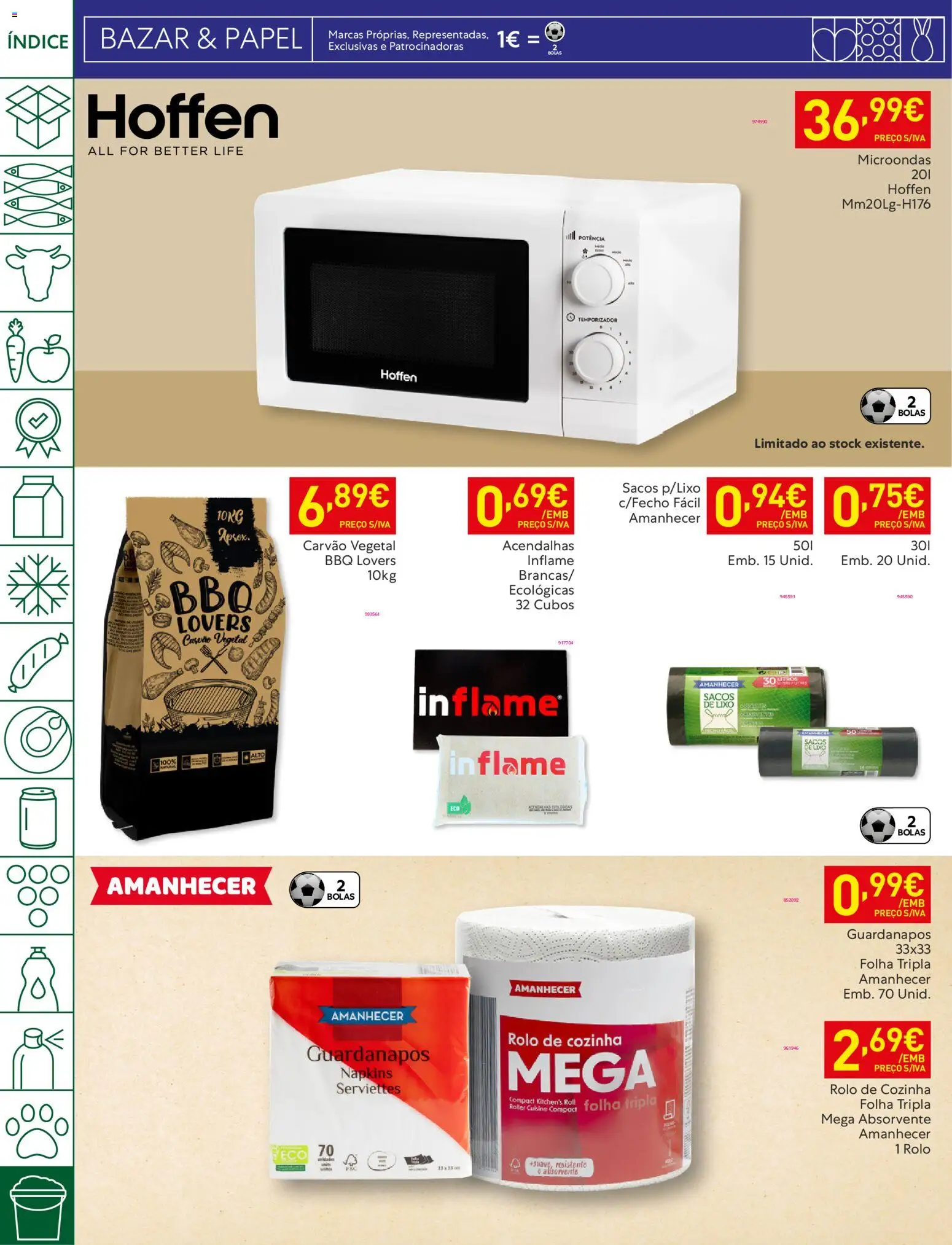 Recheio folheto │ válido de 31.03.2026 | Página: 54 | Produtos: Guardanapos, Carvão vegetal, Microondas