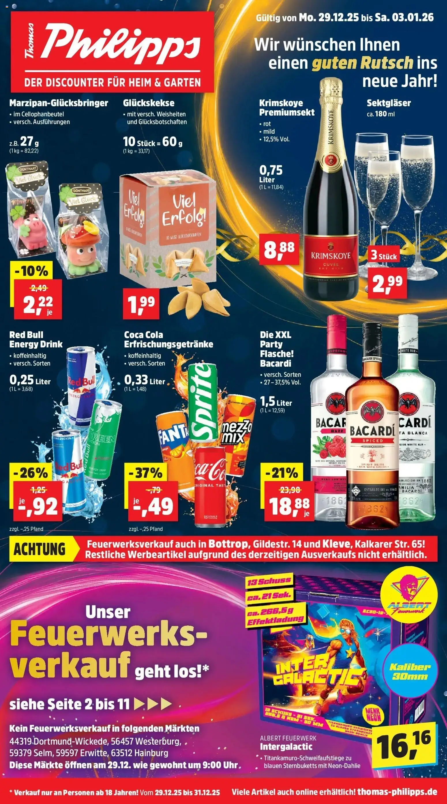 Thomas Philipps - Thomas Philipps: Aktuelle Angebote – gültig ab 28.12.2025 | Seite: 1 | Produkte: Cola, Energy, Rum, Zucker