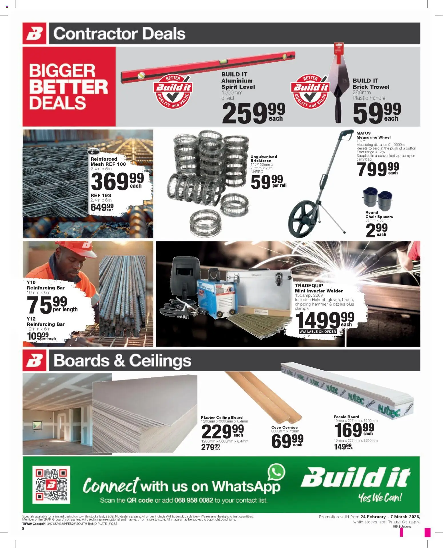 New Build It catalogue – valid from 24.02.2026 | Page: 8 | Products: Bag, Chair, Hammer, Plaster