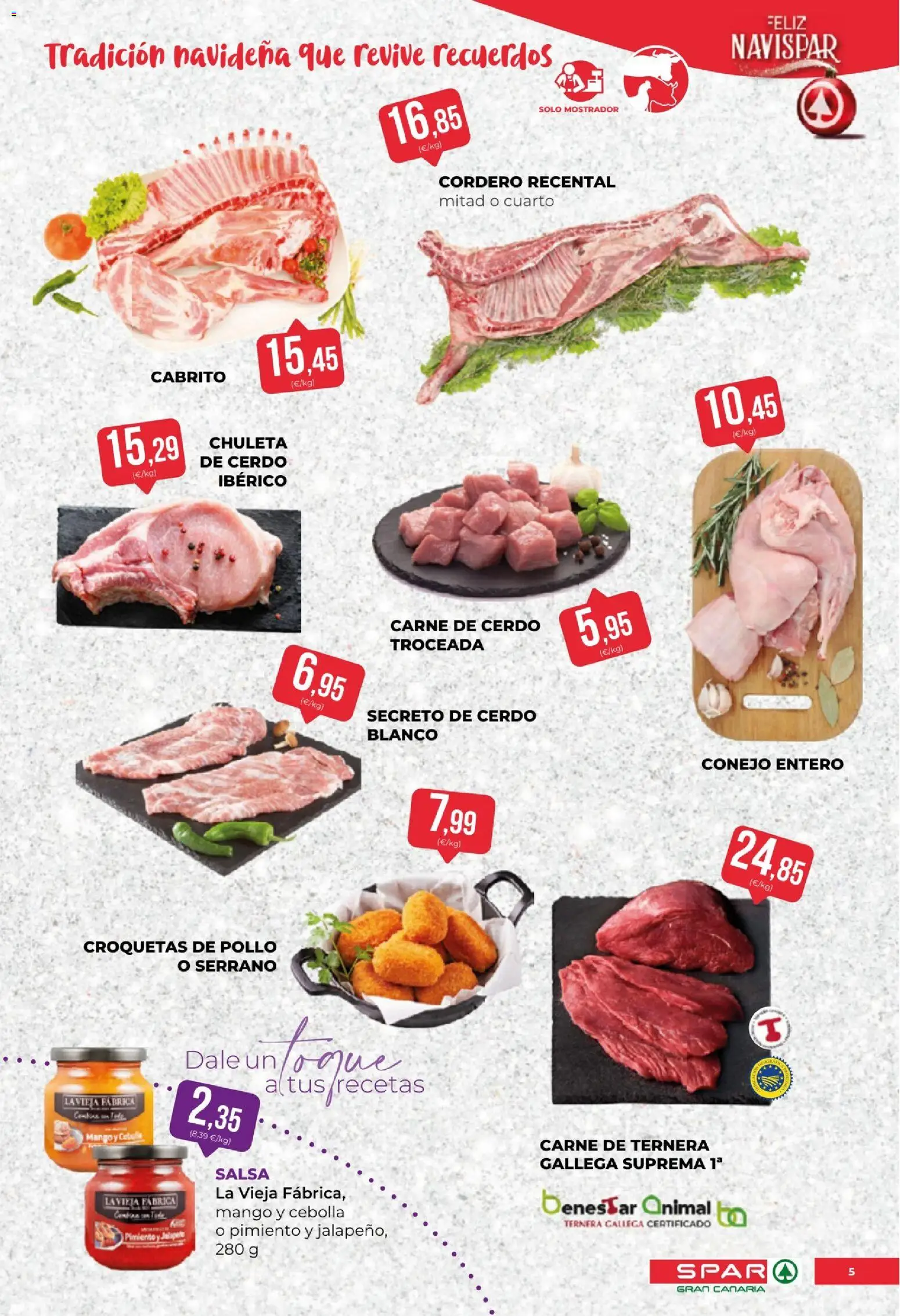 Spar - folleto │ válido desde el 12.12.2025 | Página: 5 | Productos: Cerdo, Κάδος απορρυμάτων, Παγωμένο τσάι, Φίλτρο καφέ