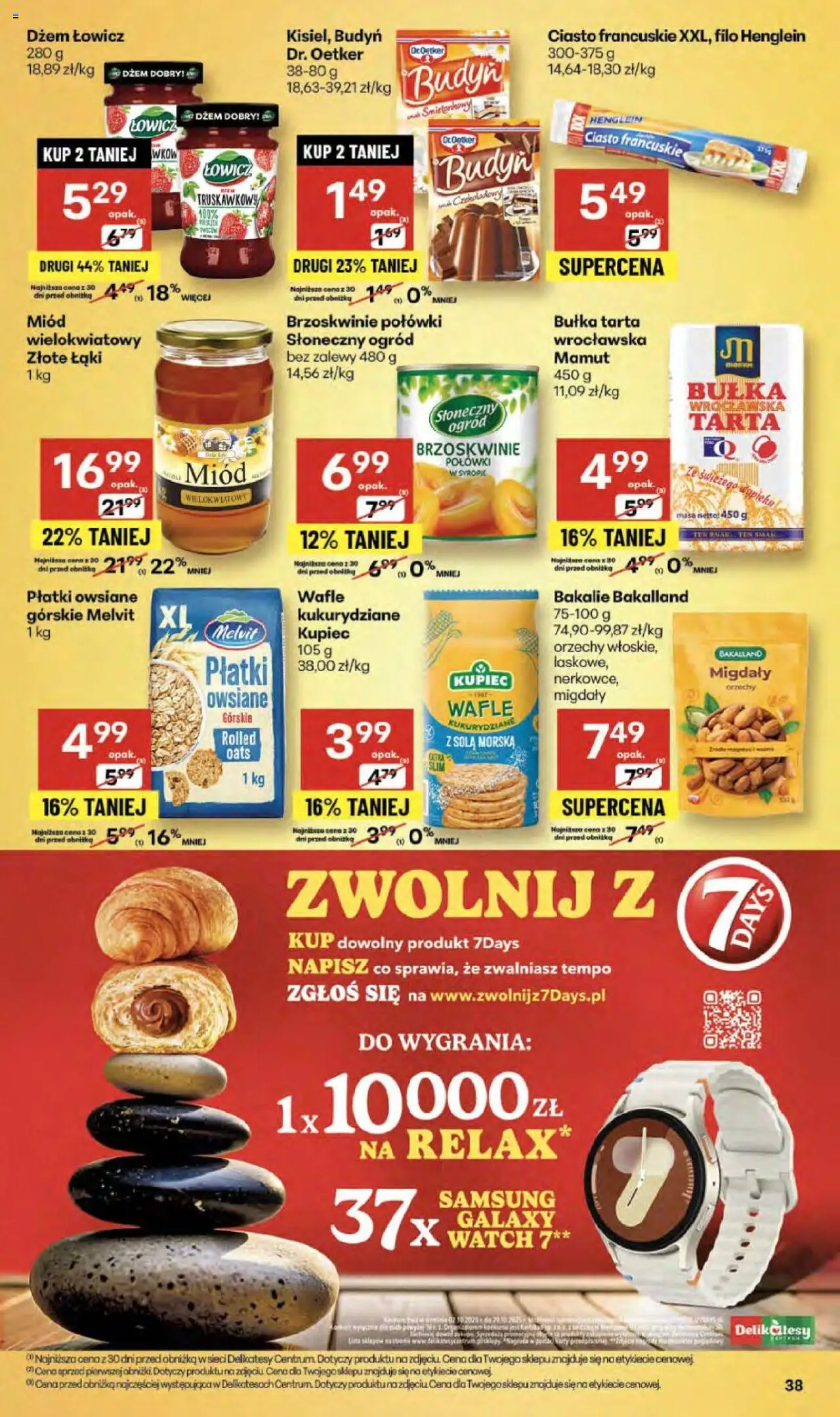 Delikatesy Centrum Gazetka - Sklepy Własne od 09.10.2025 | Strona: 38 | Produkty: Ciasto francuskie, Bułka, Płatki, Orzechy