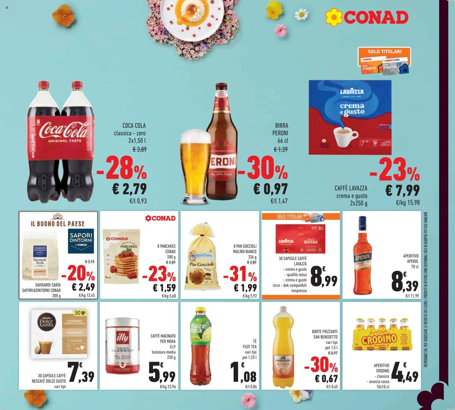 Volantino Conad del 25.03.2026 | Pagina: 27 | Prodotti: Crema, Caffè, Coca Cola, Aperitivo