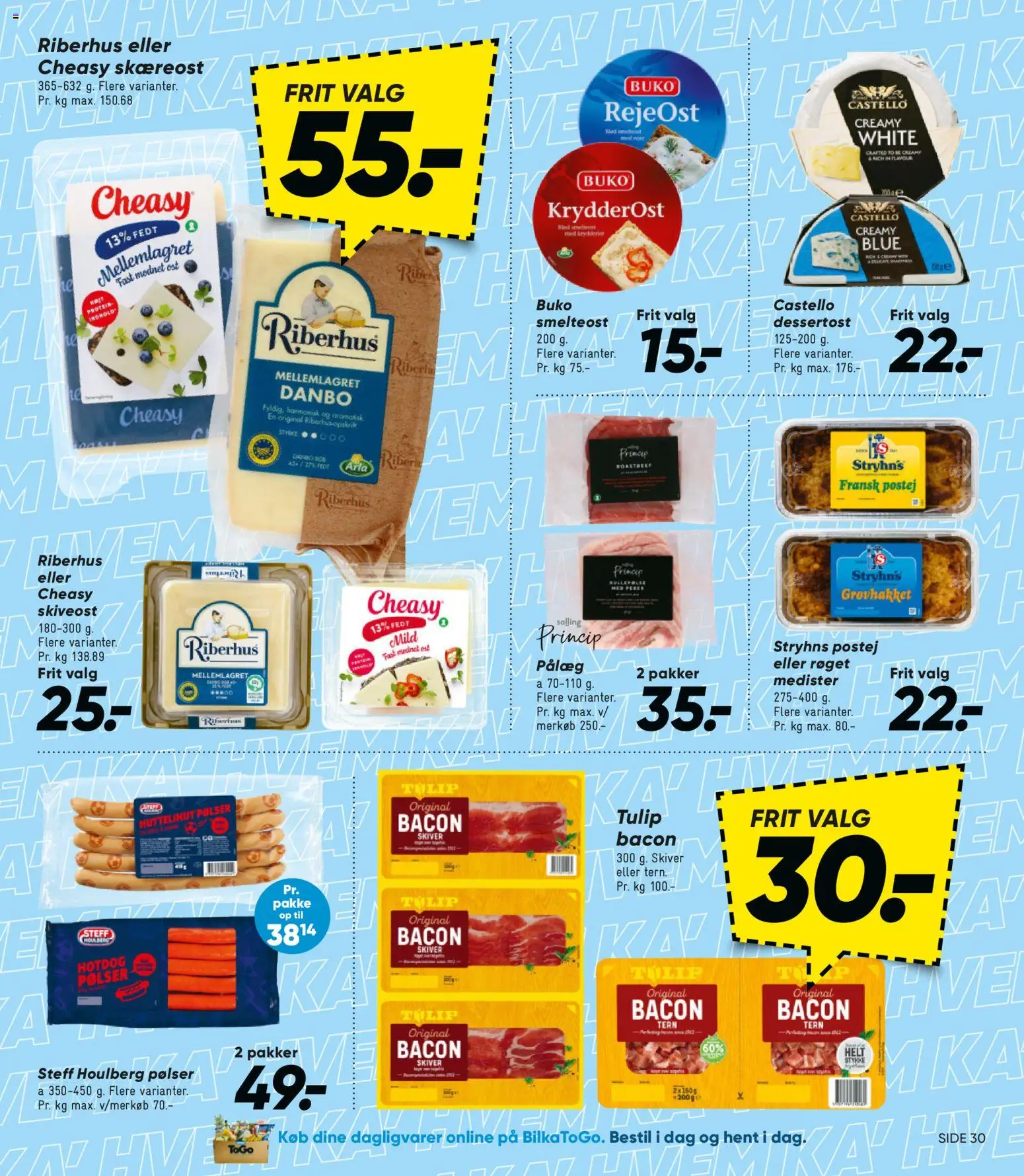 Bilka tilbudsavis – gyldig fra 23.01.2026 | Side: 25 | Produkter: Ost, Skiveost, Bacon, Roastbeef