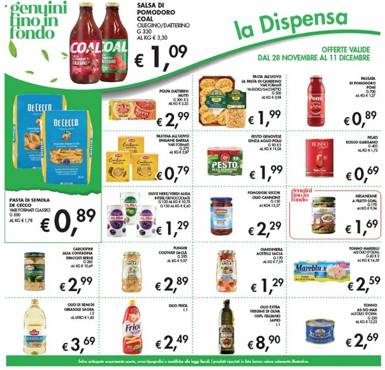 Volantino Coal del 28.11.2025 | Pagina: 20 | Prodotti: Pomodori, Pesto, Melanzane, Pomodori secchi