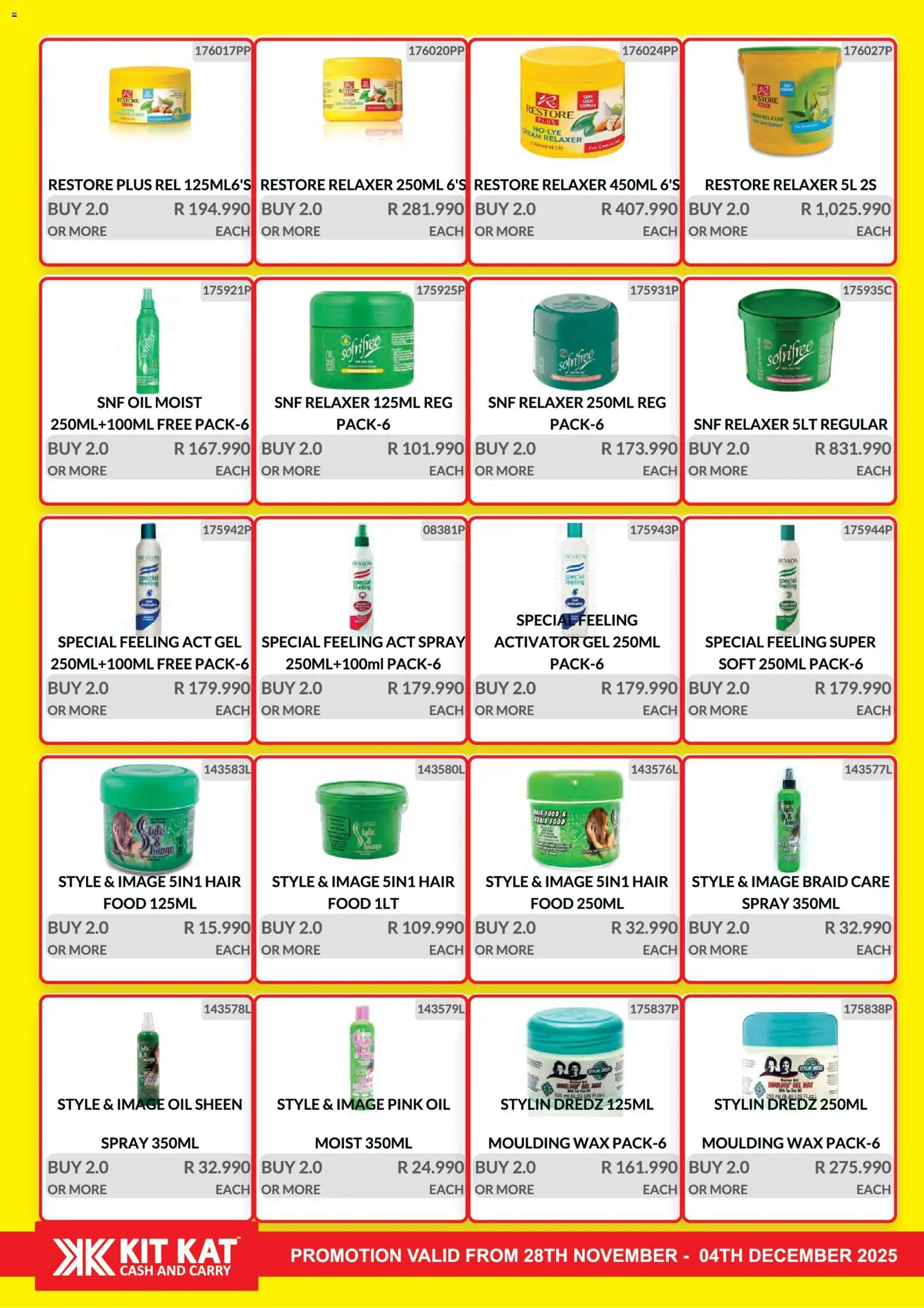 New KIT KAT Cash & Carry catalogue – valid from 28.11.2025 | Page: 19 | Products: Wax, Oil, Relaxer