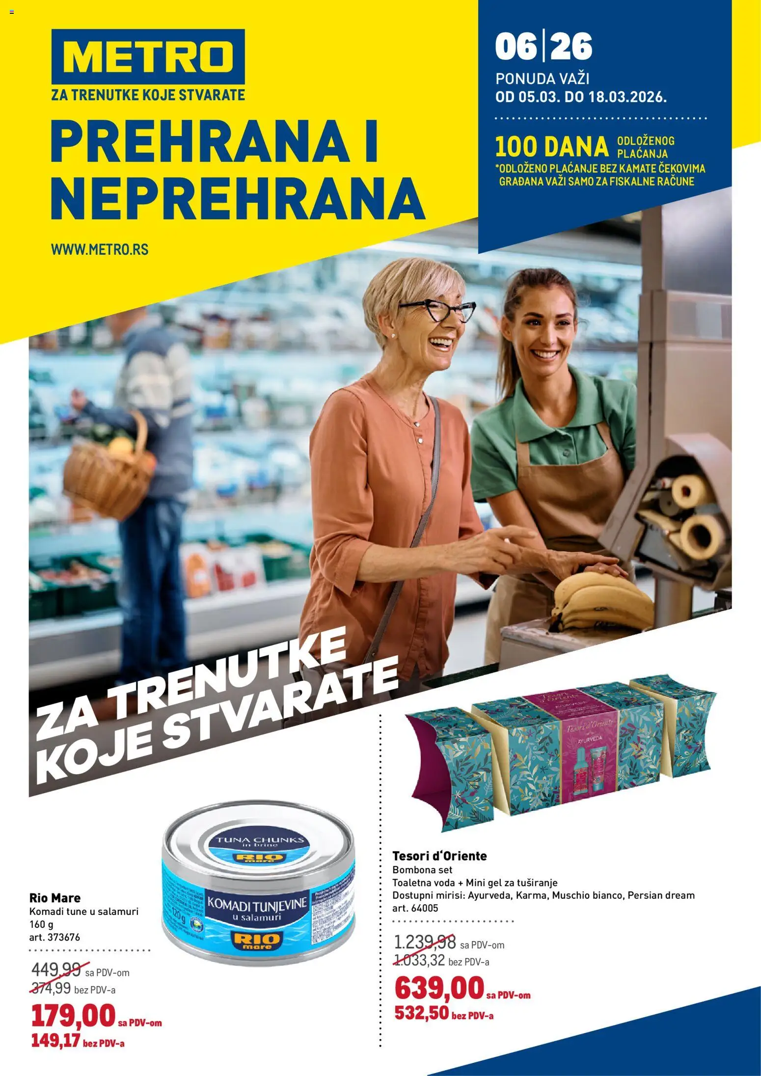 Metro katalog - važi od 05.03.2026 | Strana: 1 | Proizvode: Toaletna voda, Rio mare, Voda, Gel za tuširanje