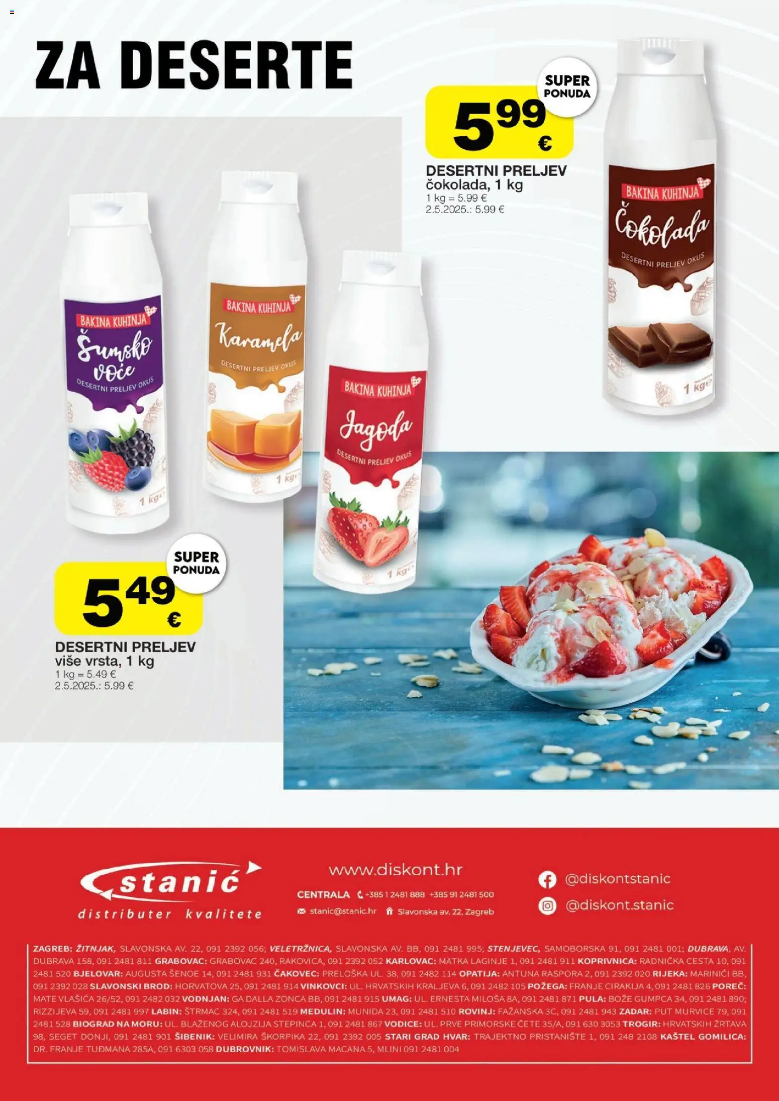 Stanić Diskont katalog | vrijedi od 23.04.2026 | Stranica: 8 | Proizvodi: Čokolada, Voće, Kuhinja, Karamela