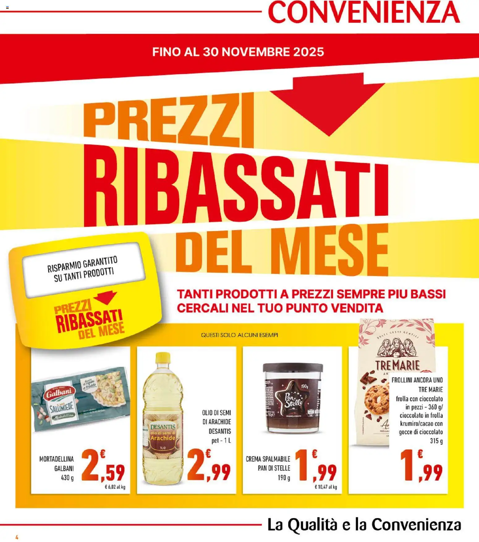 Volantino Conad del 12.11.2025 | Pagina: 4 | Prodotti: Crema, Cioccolato, Olio, Frollini