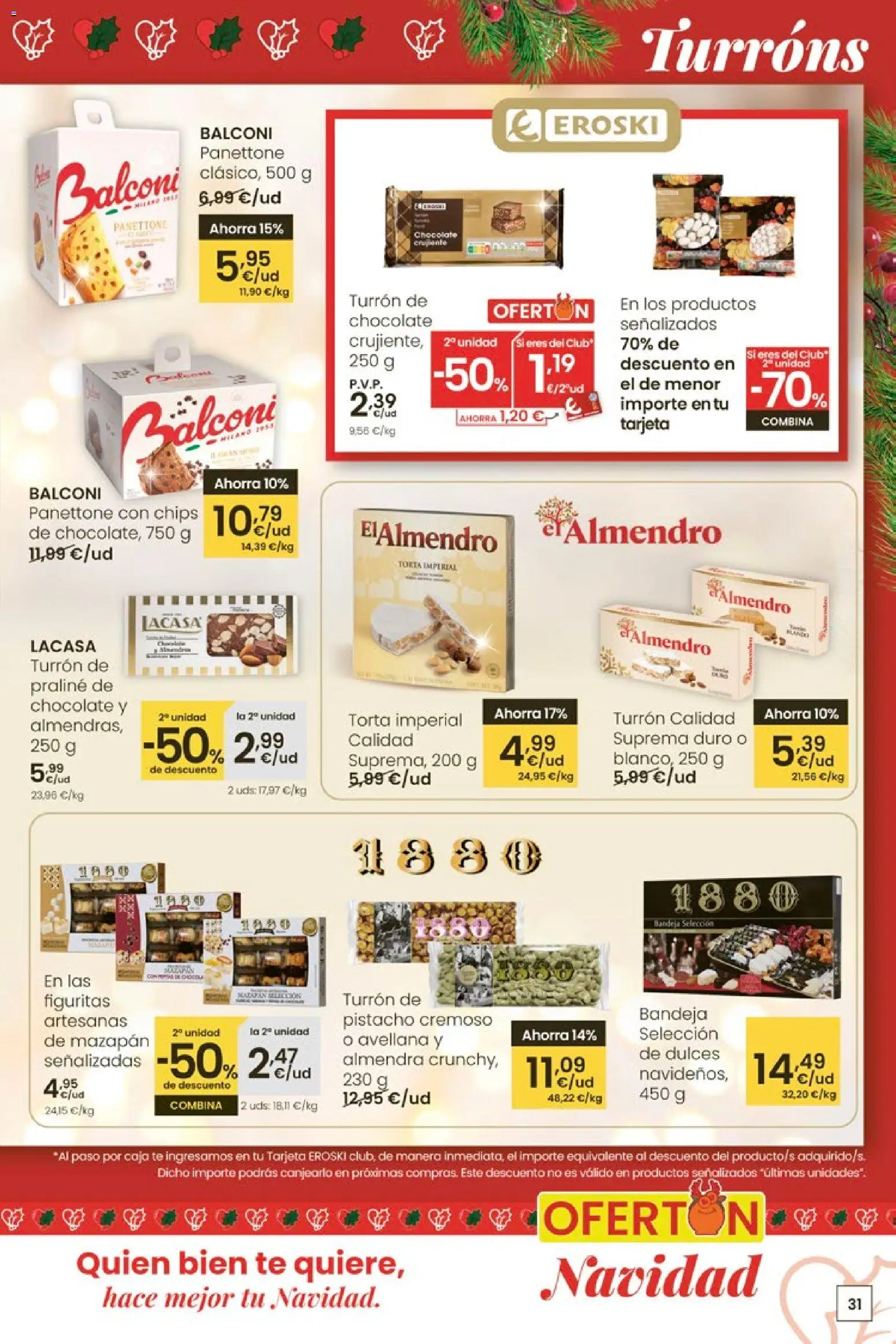 Eroski - Navidad  │ válido desde el 18.12.2025 | Página: 31 | Productos: Chocolate, Té, Bandeja, Caja