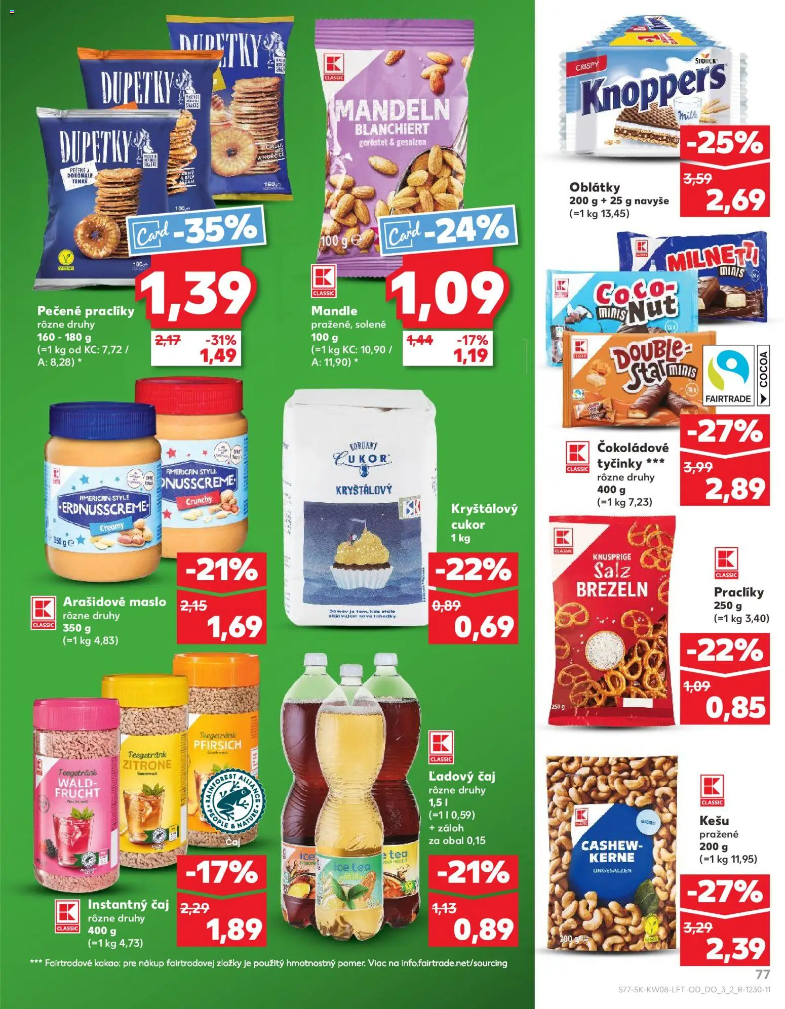 Nové Kaufland akcie – leták je platný od 19.02.2026 | Strana: 77 | Produkty: Maslo, Kryštálový cukor, Cukor, Mandle