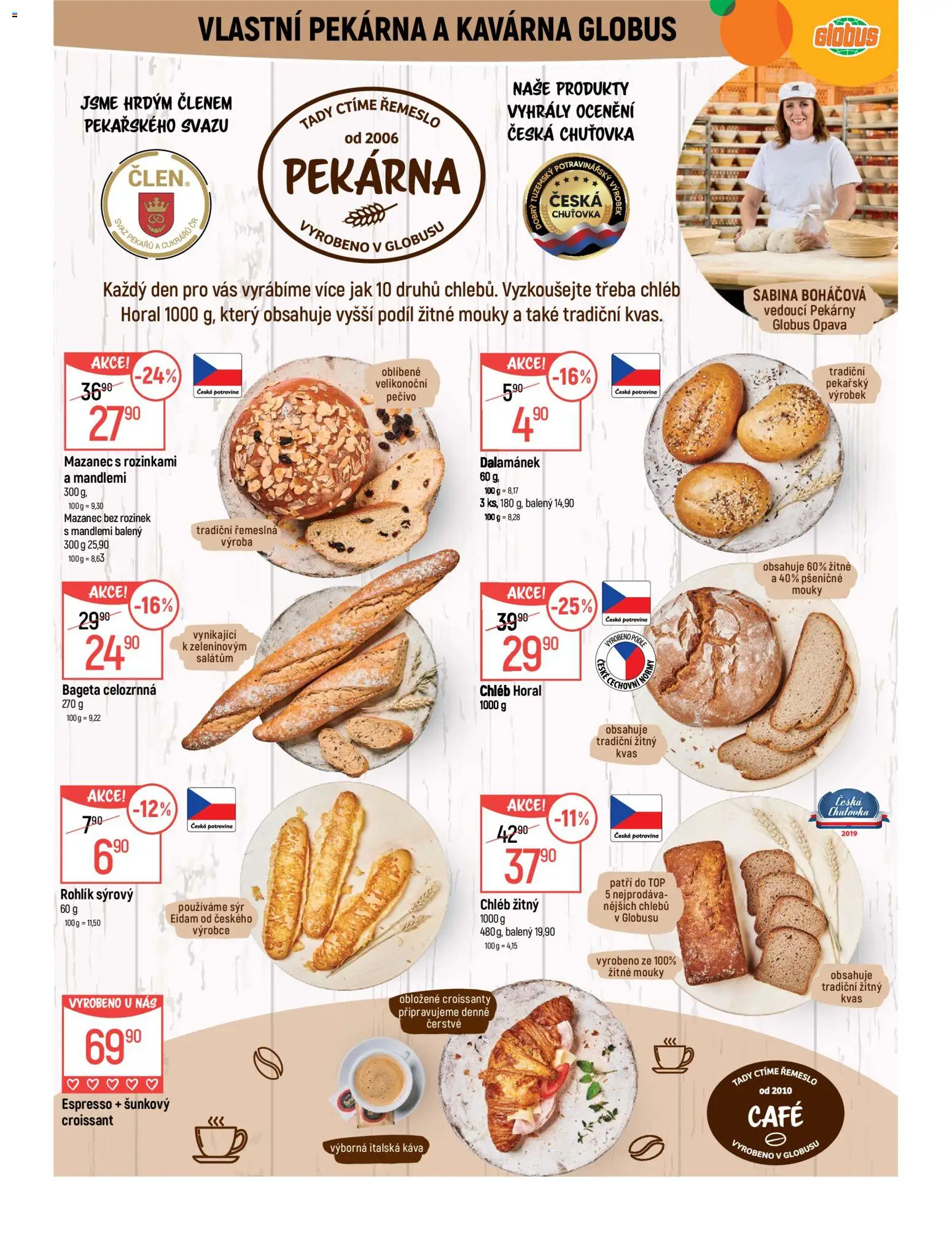 Globus leták - Opava od 25.03.2026 | Strana: 6 | Produkty: Sýr, Rohlík, Eidam, Pečivo