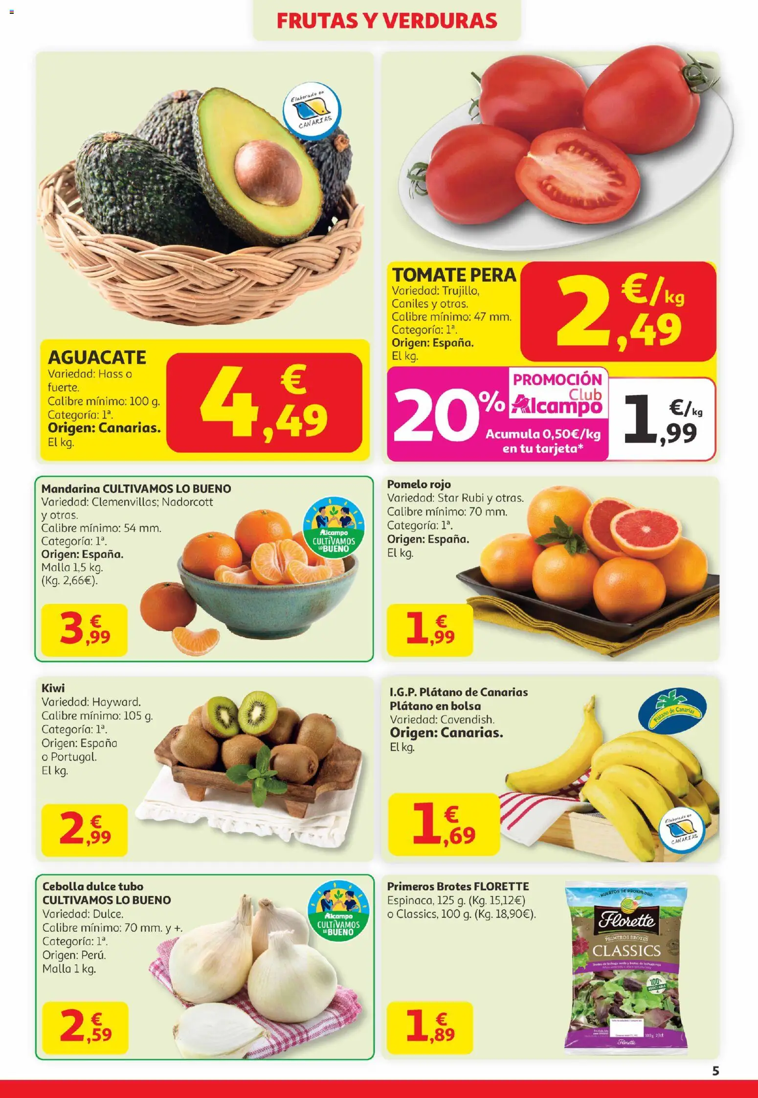 Alcampo - Canarias │ válido desde el 29.12.2025 | Página: 5 | Productos: Kiwi, Παγωμένο τσάι, Bolsa