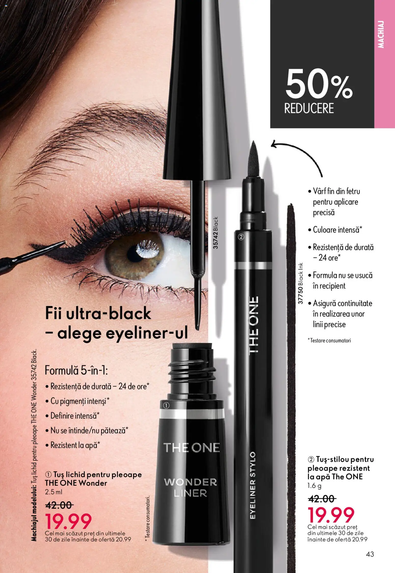 Noul catalog Oriflame – valabil de la 15.04.2026 | Pagină: 43 | Produse: Machiaj, Apă