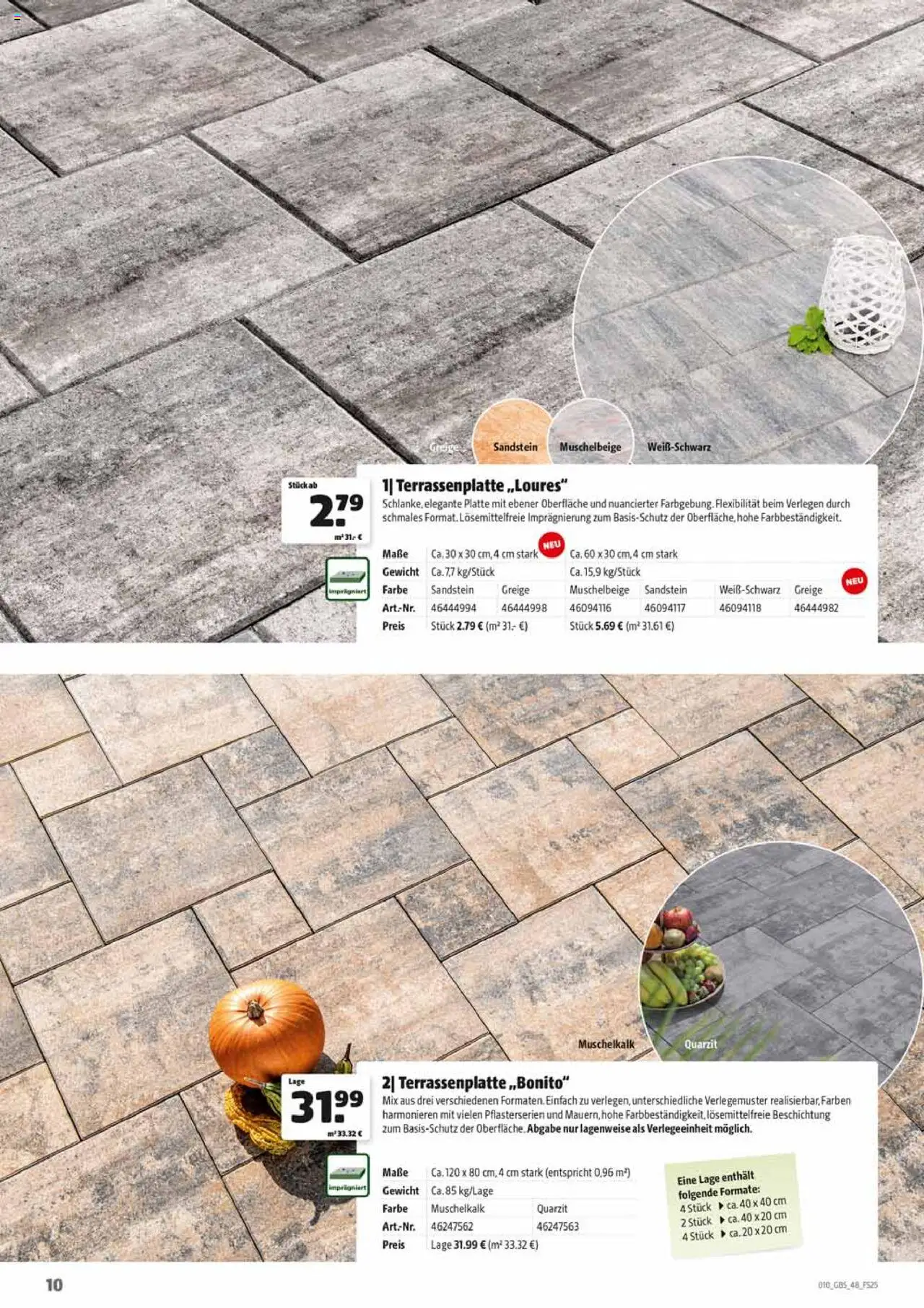 HERKULES Gartenbaustoffe - gültig ab dem 28.07.2025 | Seite: 10 | Produkte: Gewicht