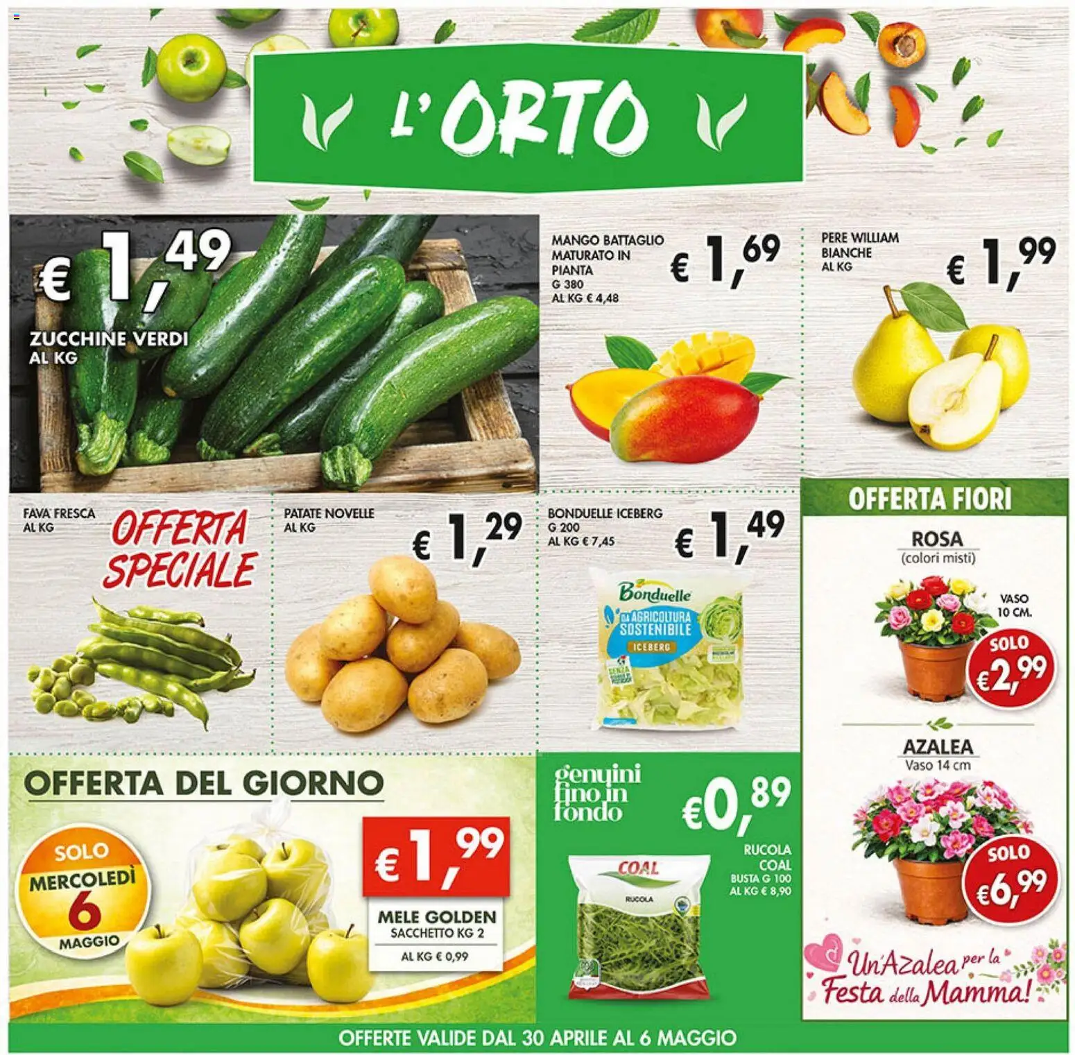 Volantino Coal del 23.04.2026 | Pagina: 7 | Prodotti: Rucola, Patate, Mango, Vaso