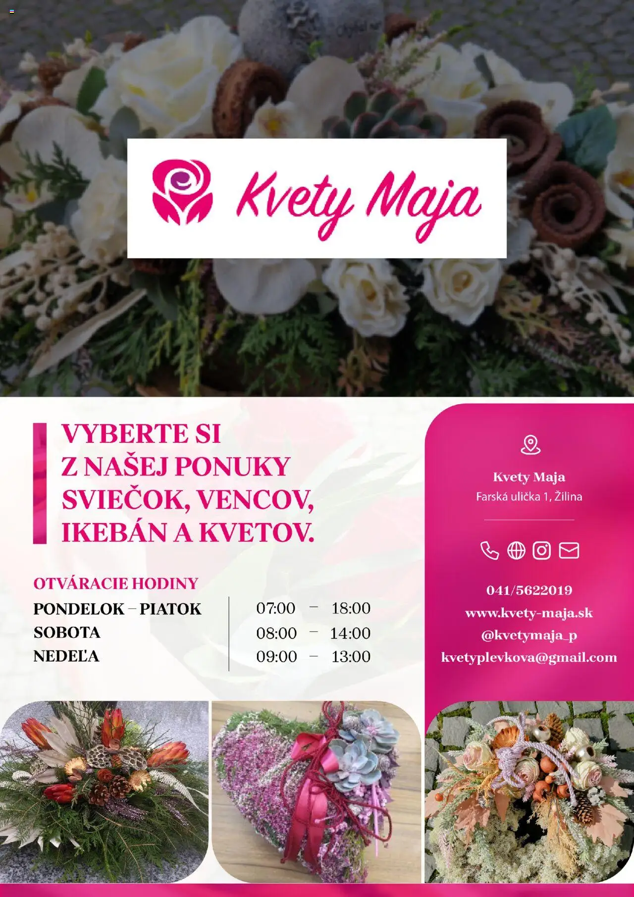 Nové Mária Plevková - Maja akcie – leták je platný od 10.09.2025 | Strana: 1 | Produkty: Hodiny, Kvety